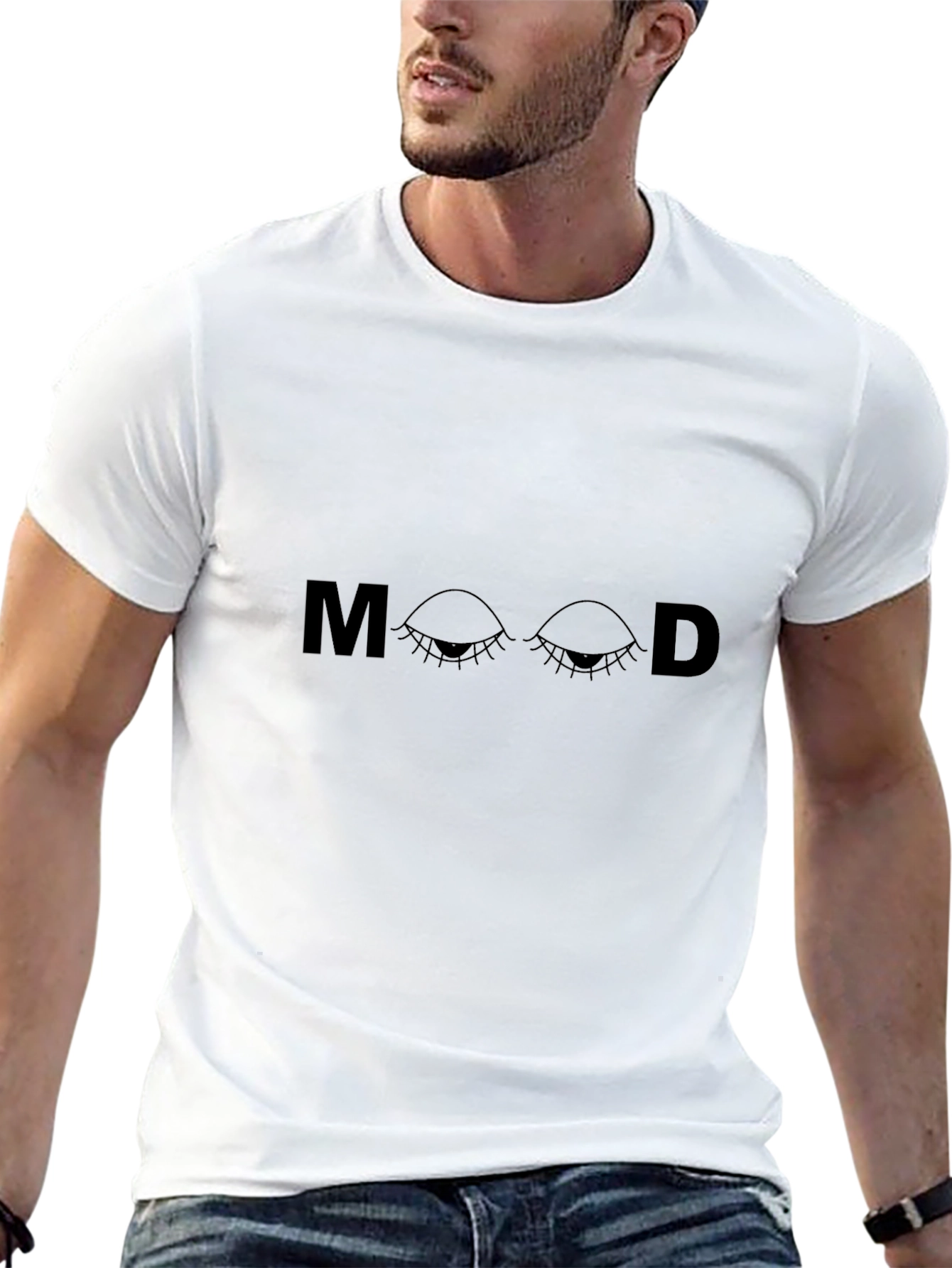 Mood Graphic Tee - Black Cotton Relaxed Fit
