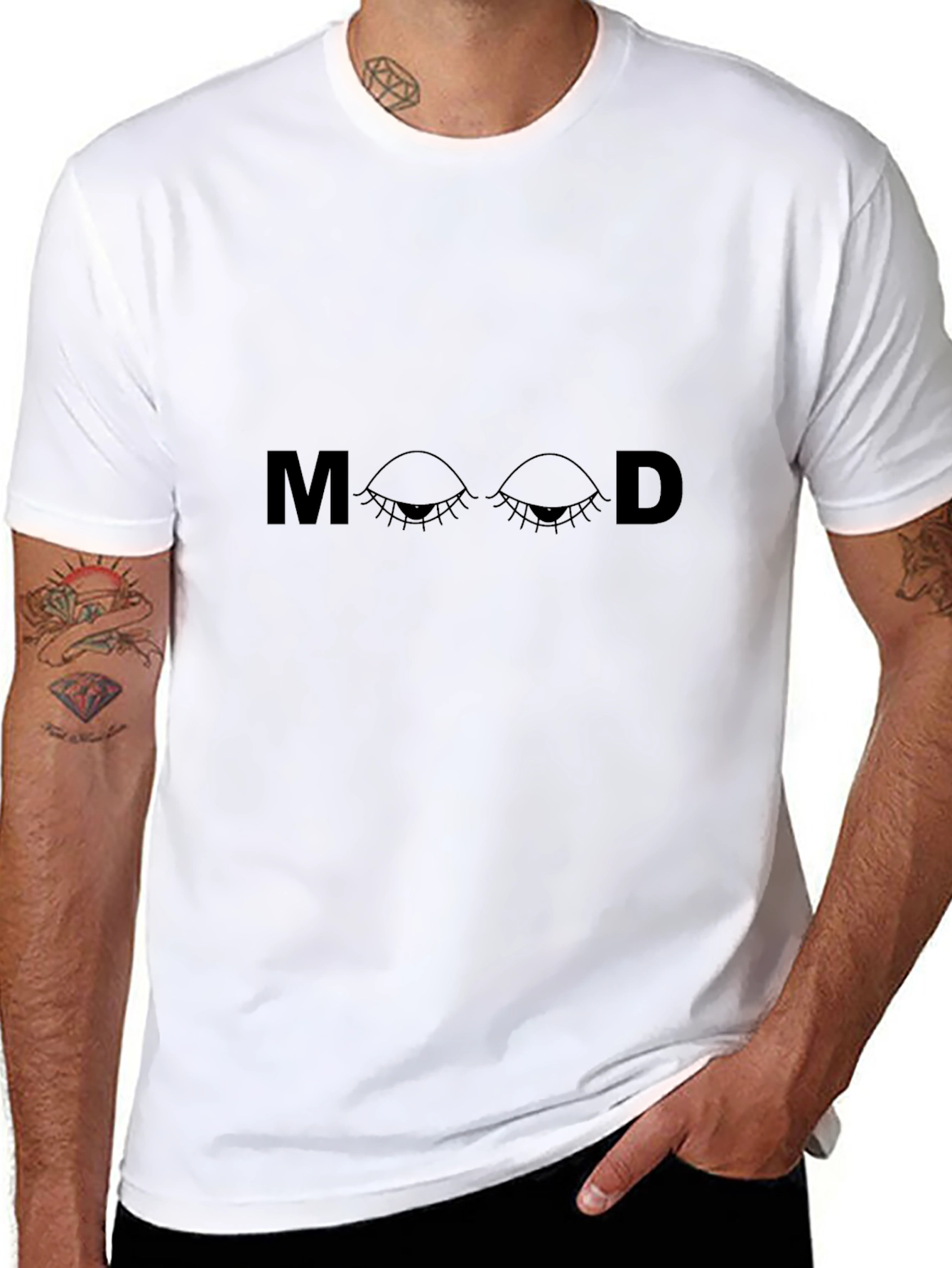 Mood Graphic Tee - Black Cotton Relaxed Fit