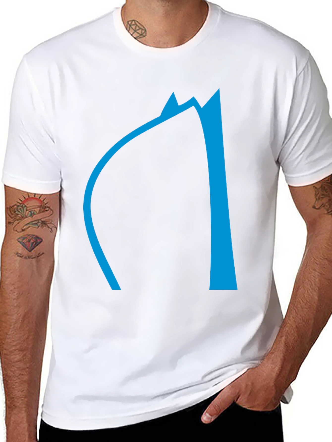 Modern Graphic Tee - Mountain Design