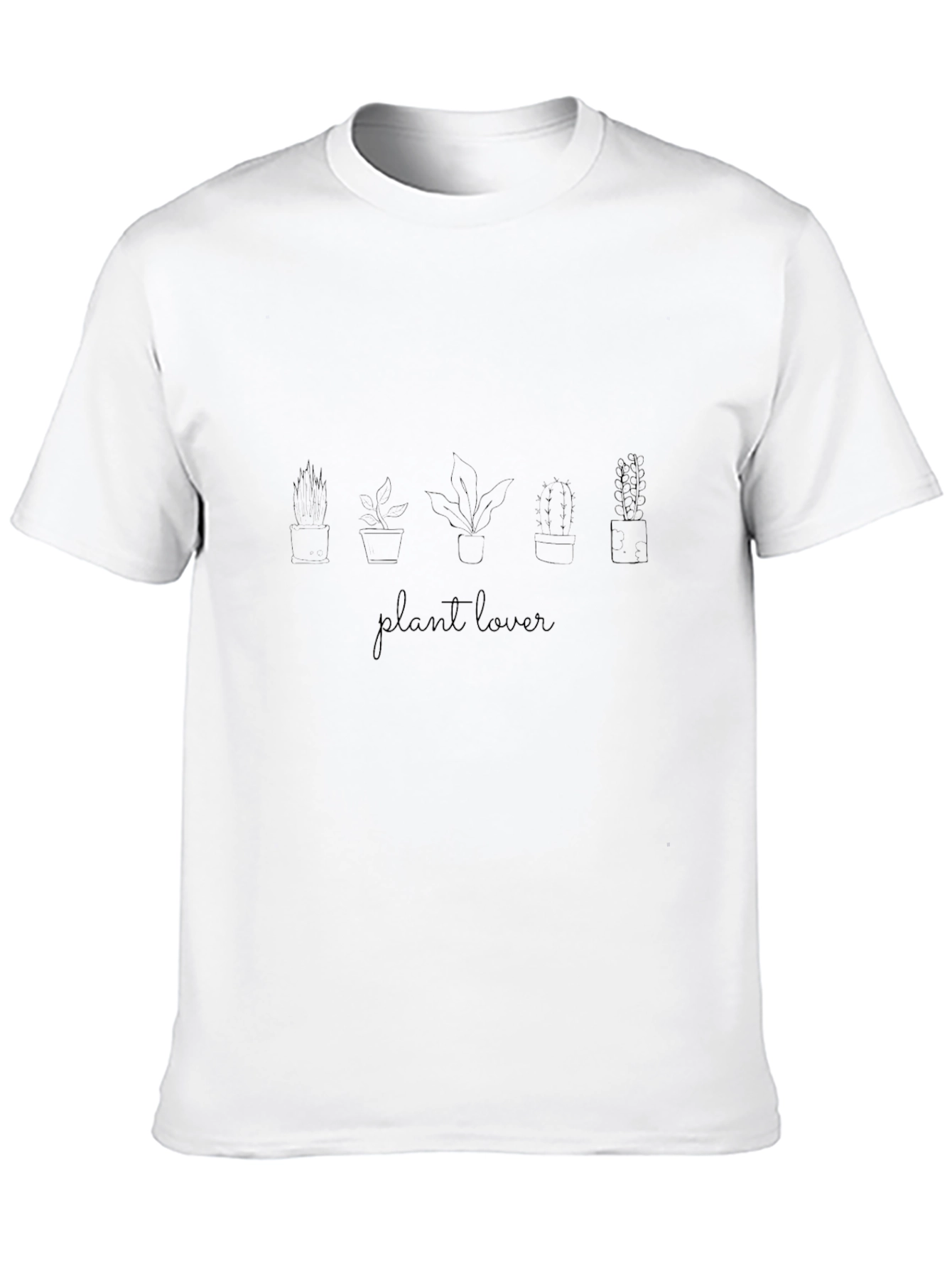 Plant Lover Graphic Tee - Casual Black T-Shirt