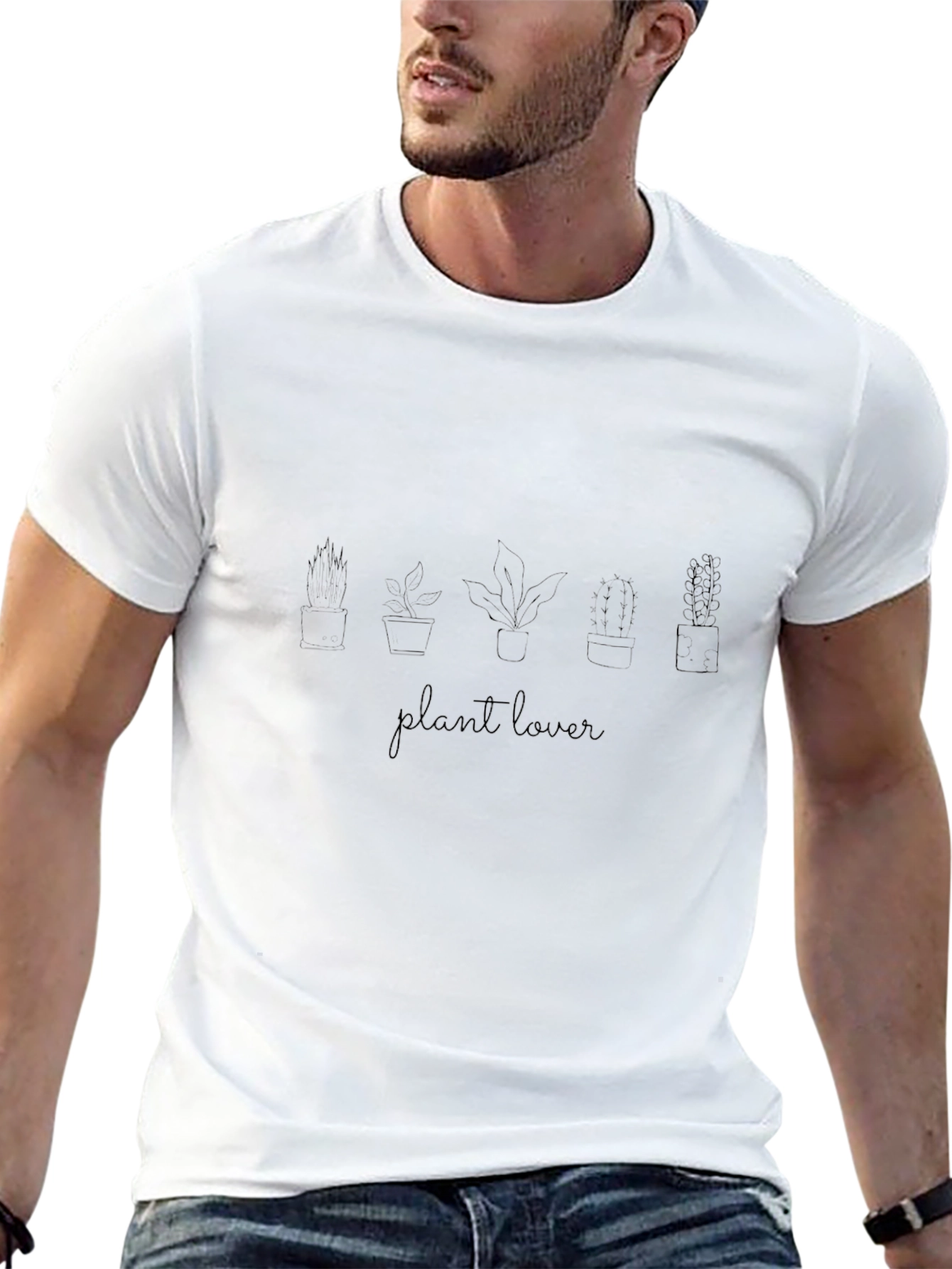 Plant Lover Graphic Tee - Casual Black T-Shirt