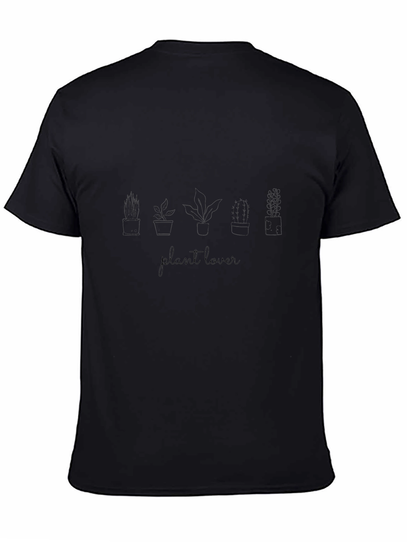 Plant Lover Graphic Tee - Casual Black T-Shirt