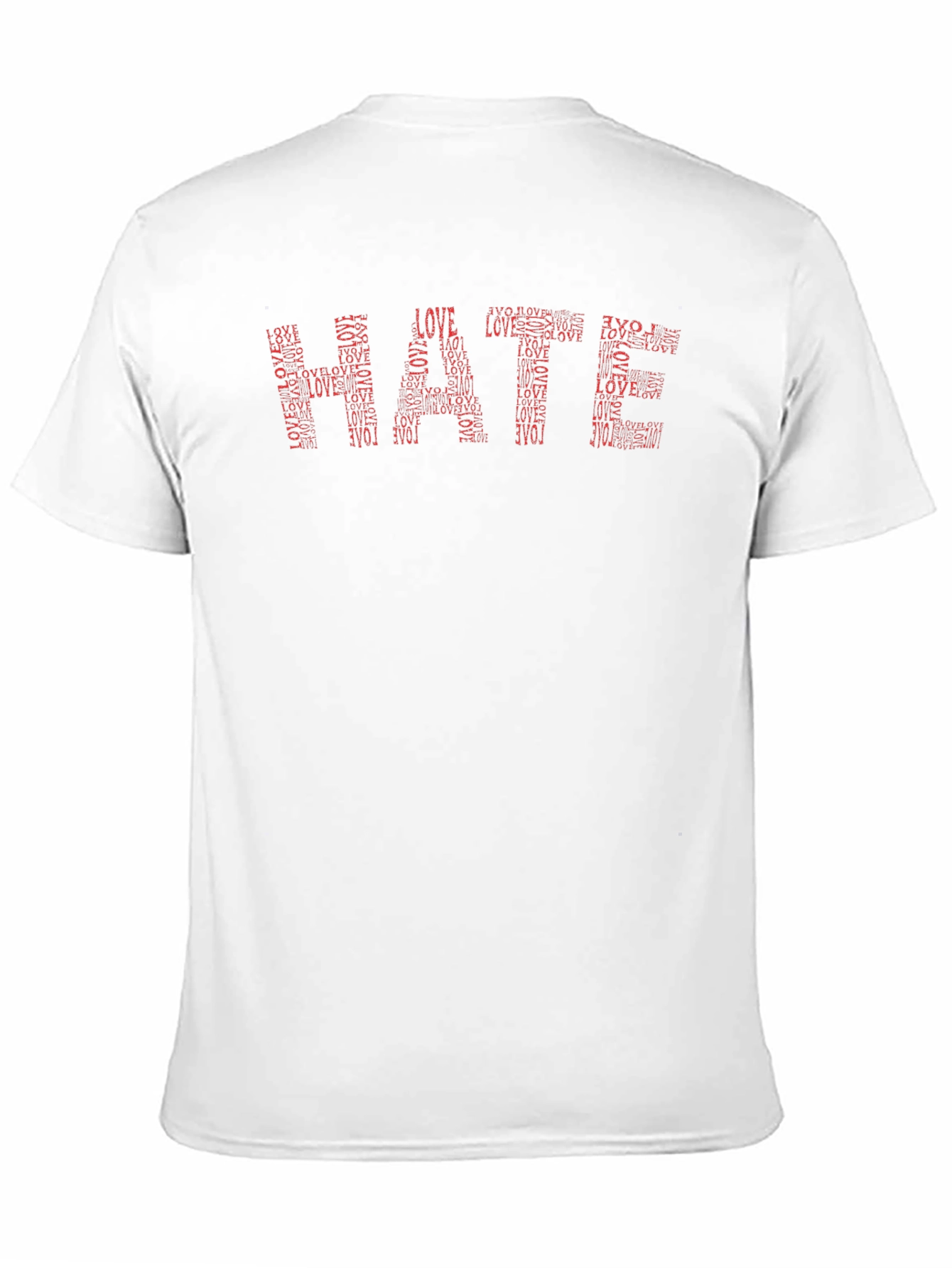 Hate/Love Graphic T-Shirt - Black Crew Neck Tee