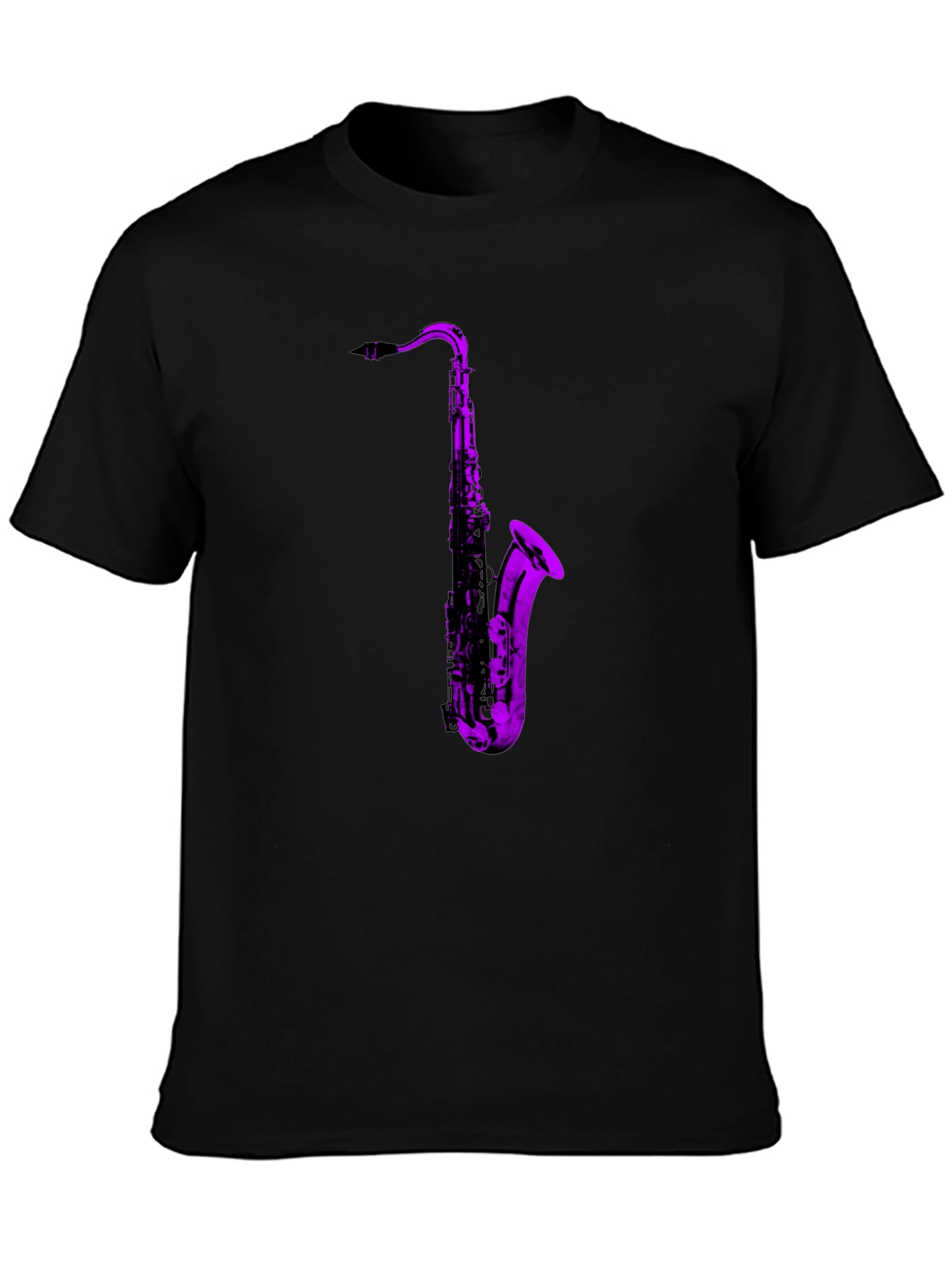 Saxophone Graphic Black T-Shirt
