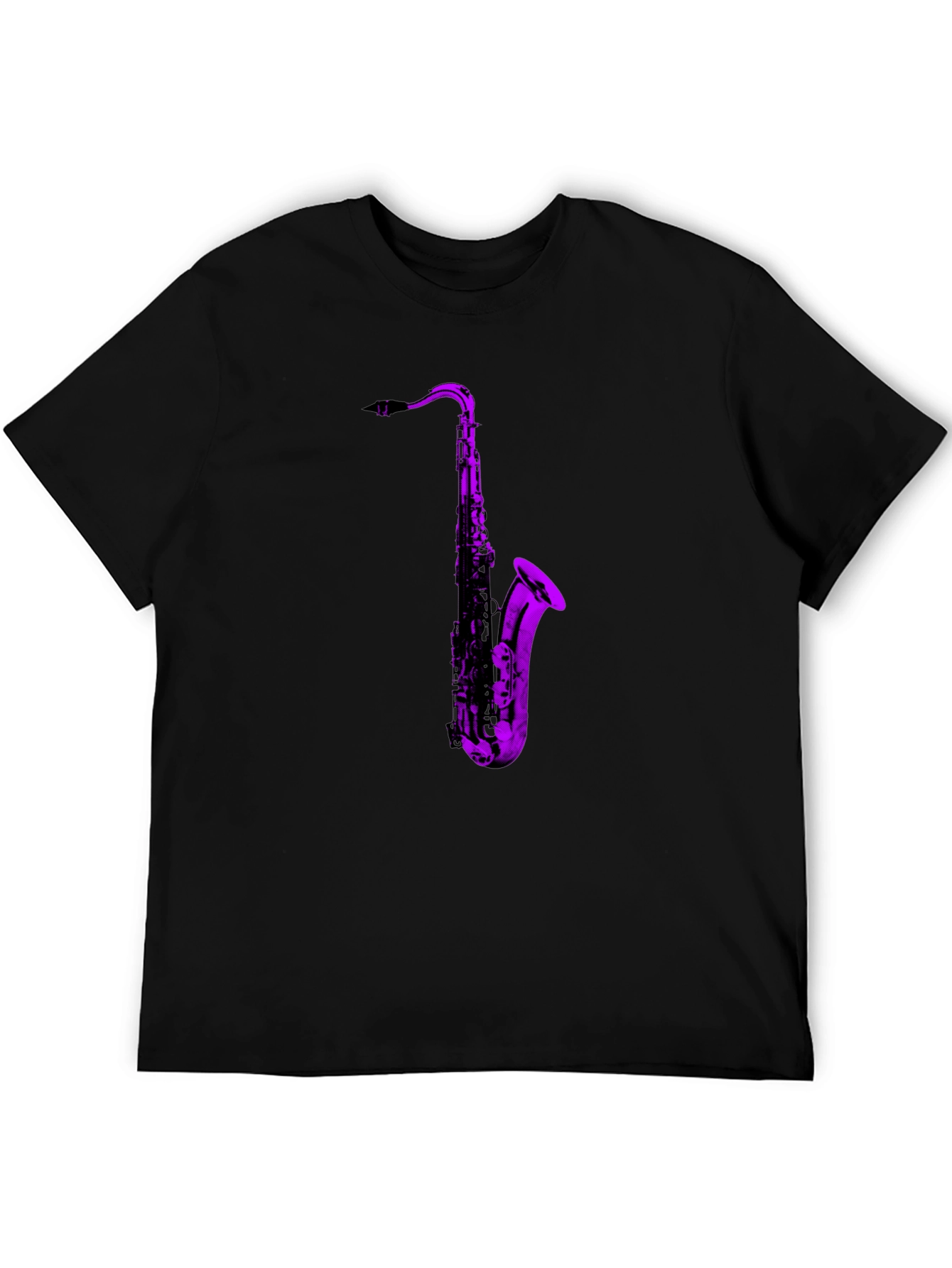 Saxophone Graphic Black T-Shirt