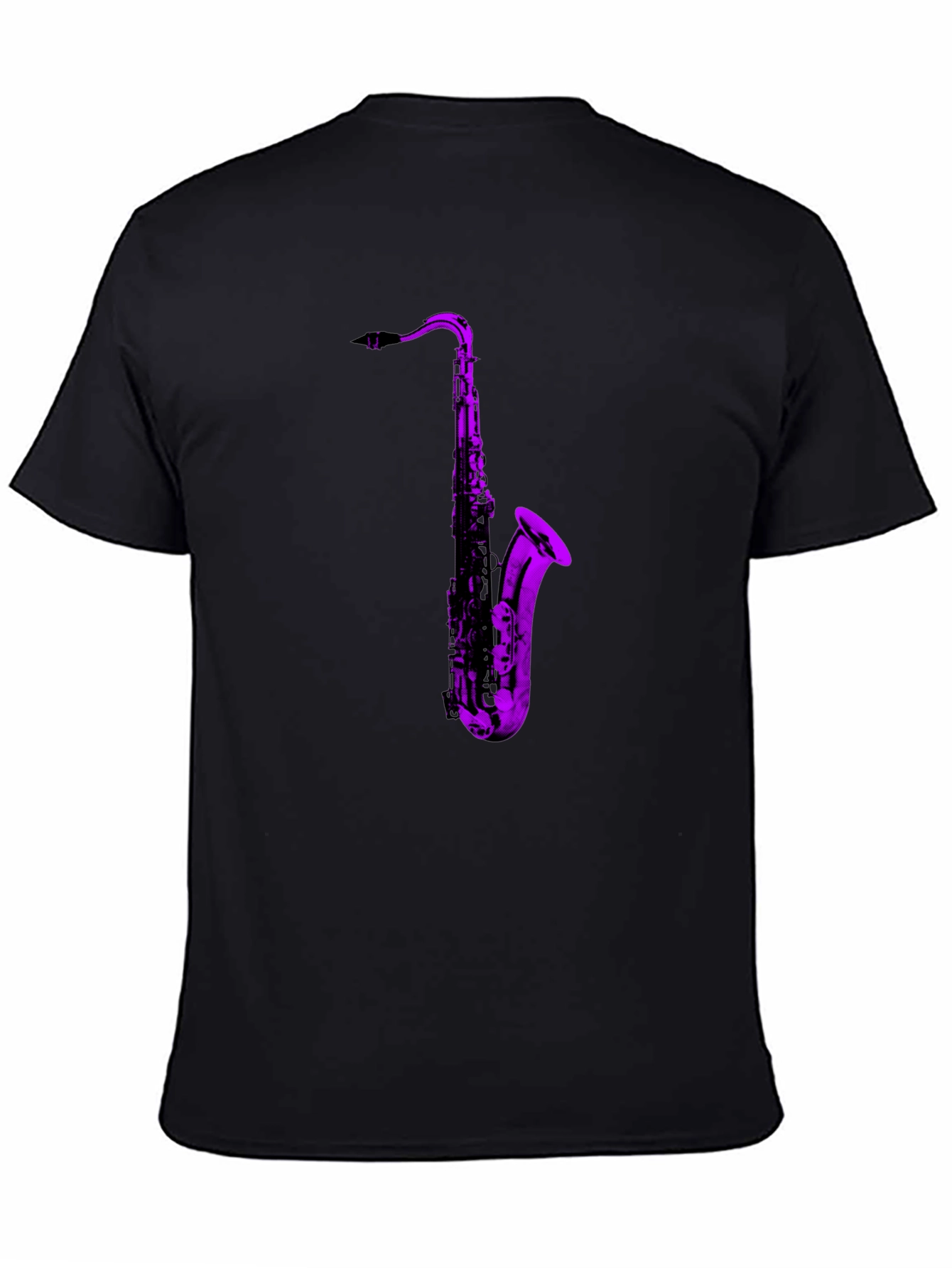 Saxophone Graphic Black T-Shirt