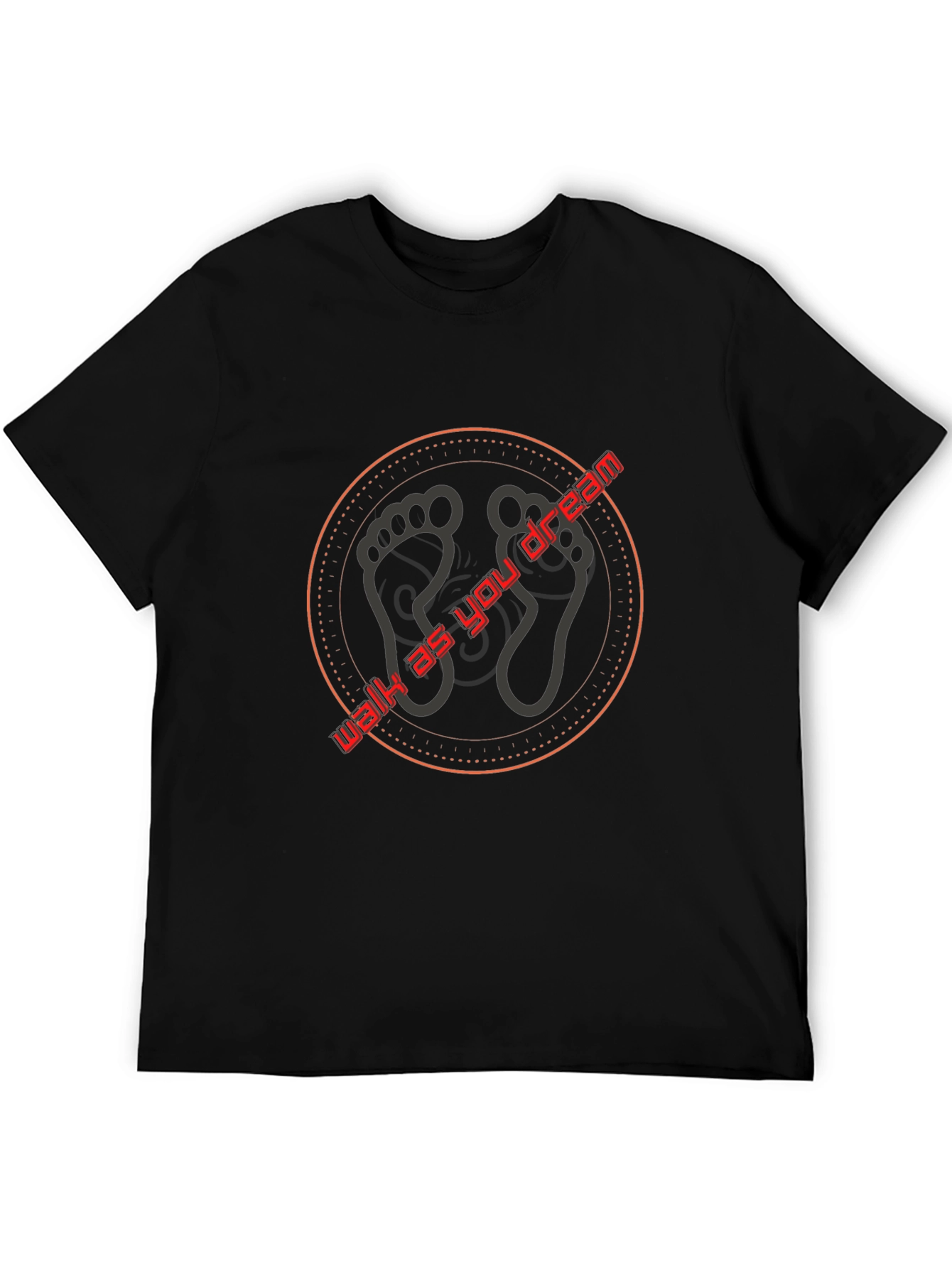 Walk as You Dream T-Shirt - Black Cotton Tee