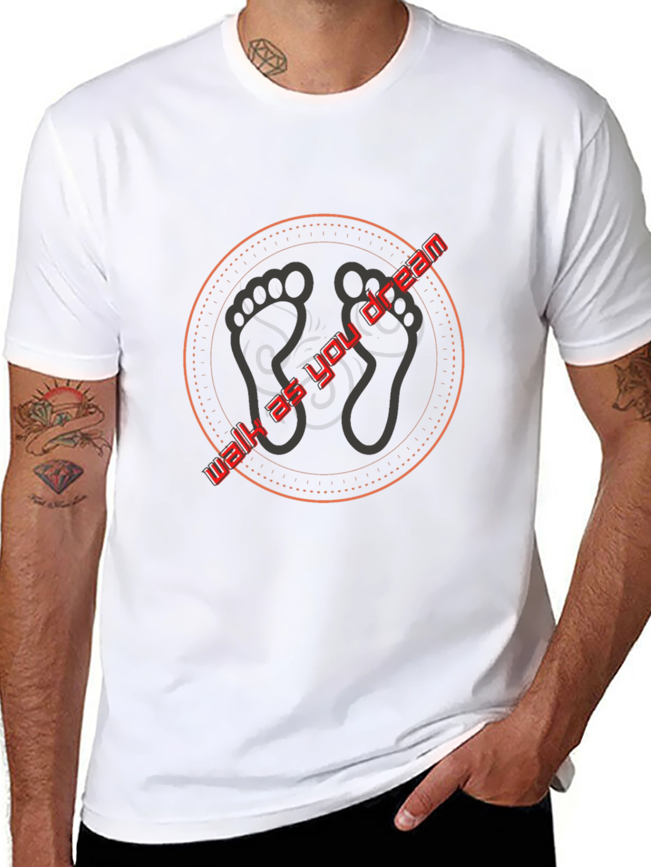 Walk as You Dream T-Shirt - Black Cotton Tee