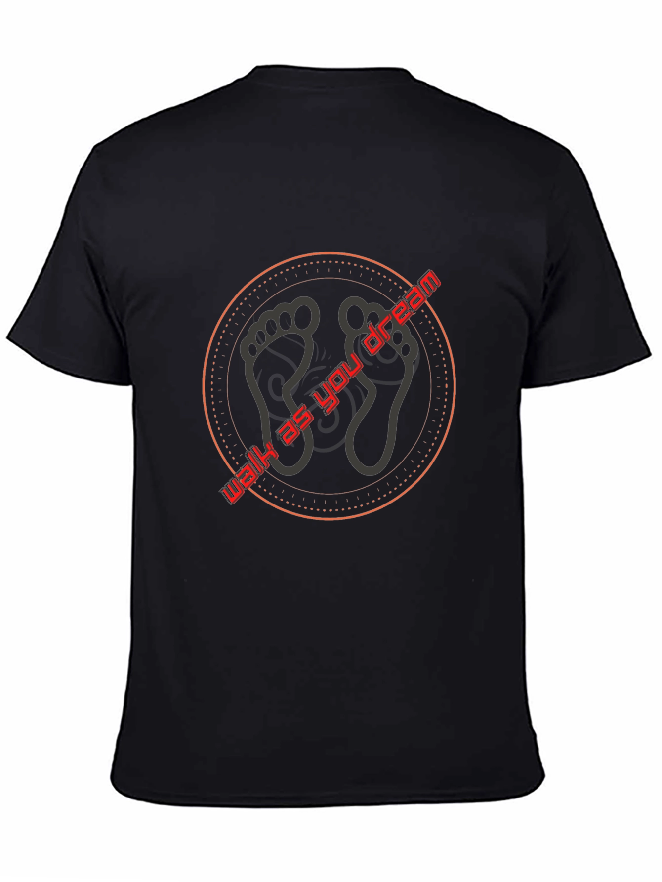 Walk as You Dream T-Shirt - Black Cotton Tee