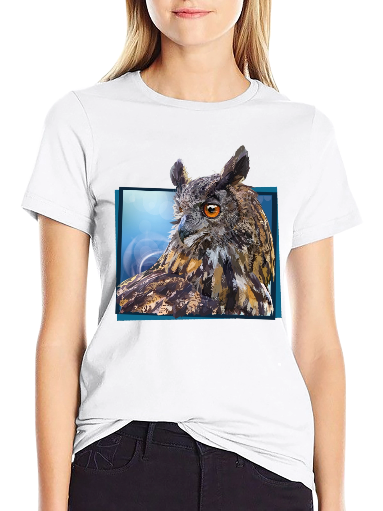 Owl Graphic Tee - Mens Black Short Sleeve