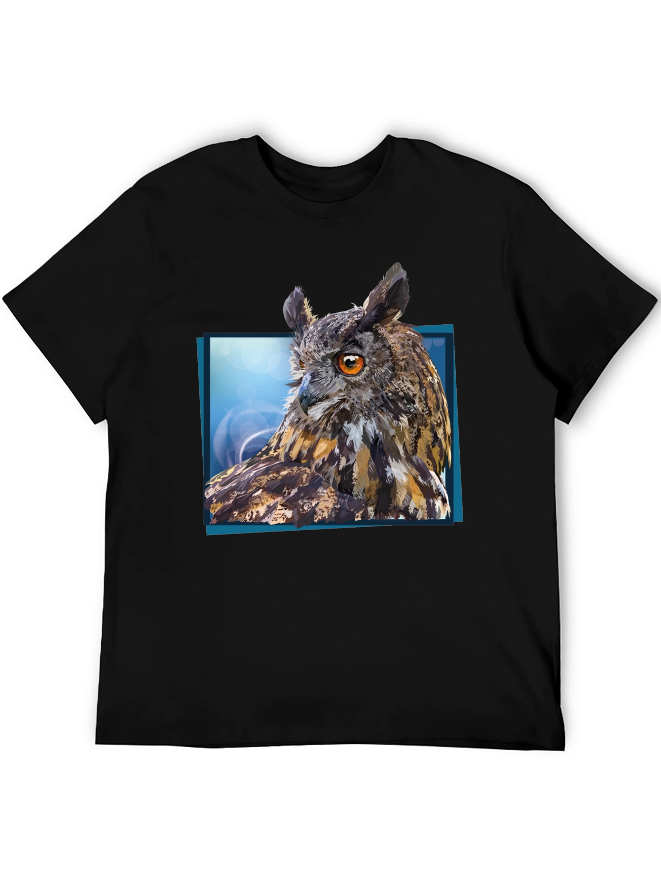 Owl Graphic Tee - Mens Black Short Sleeve