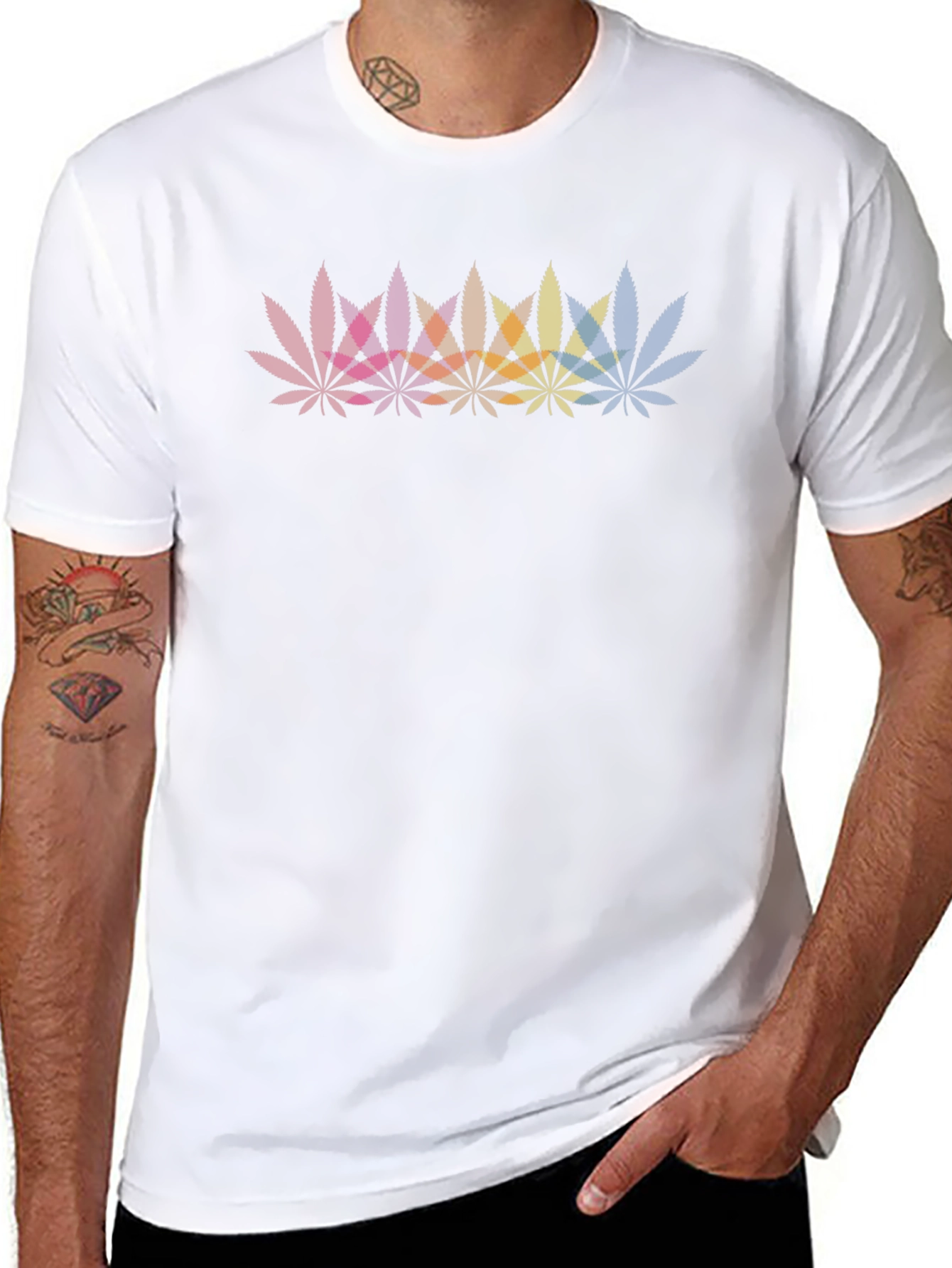 Colorful Cannabis Leaf T-Shirt