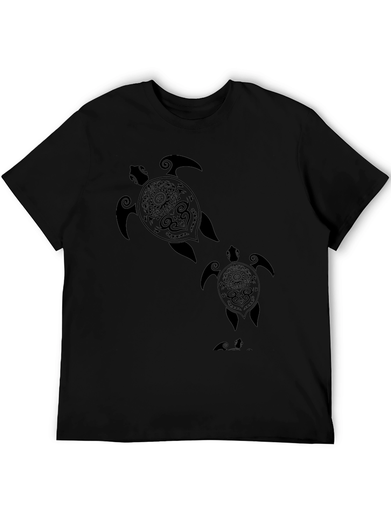 Black Turtle Graphic Tee - Stylish Mens T-Shirt