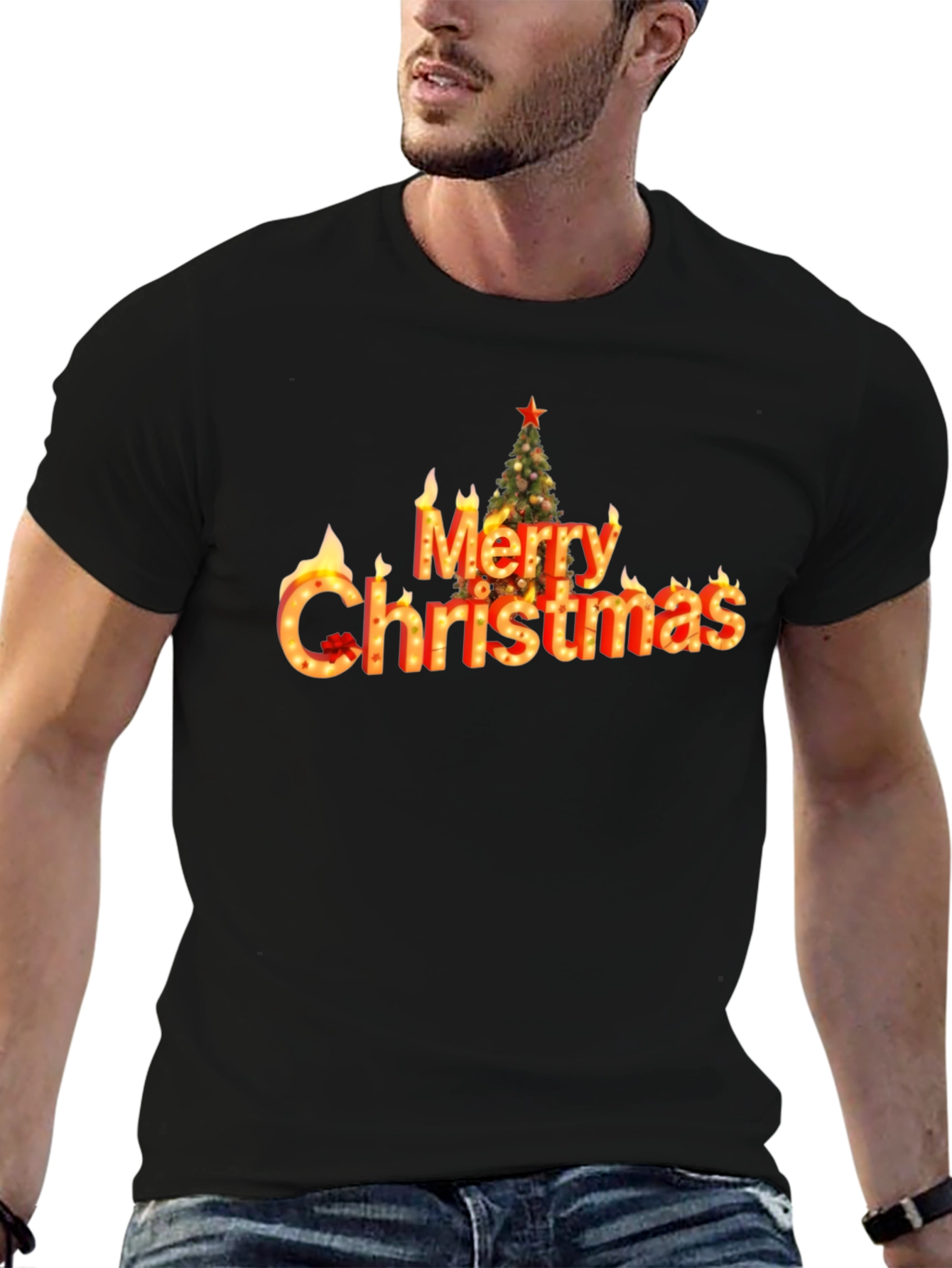 Merry Christmas Flame T-Shirt
