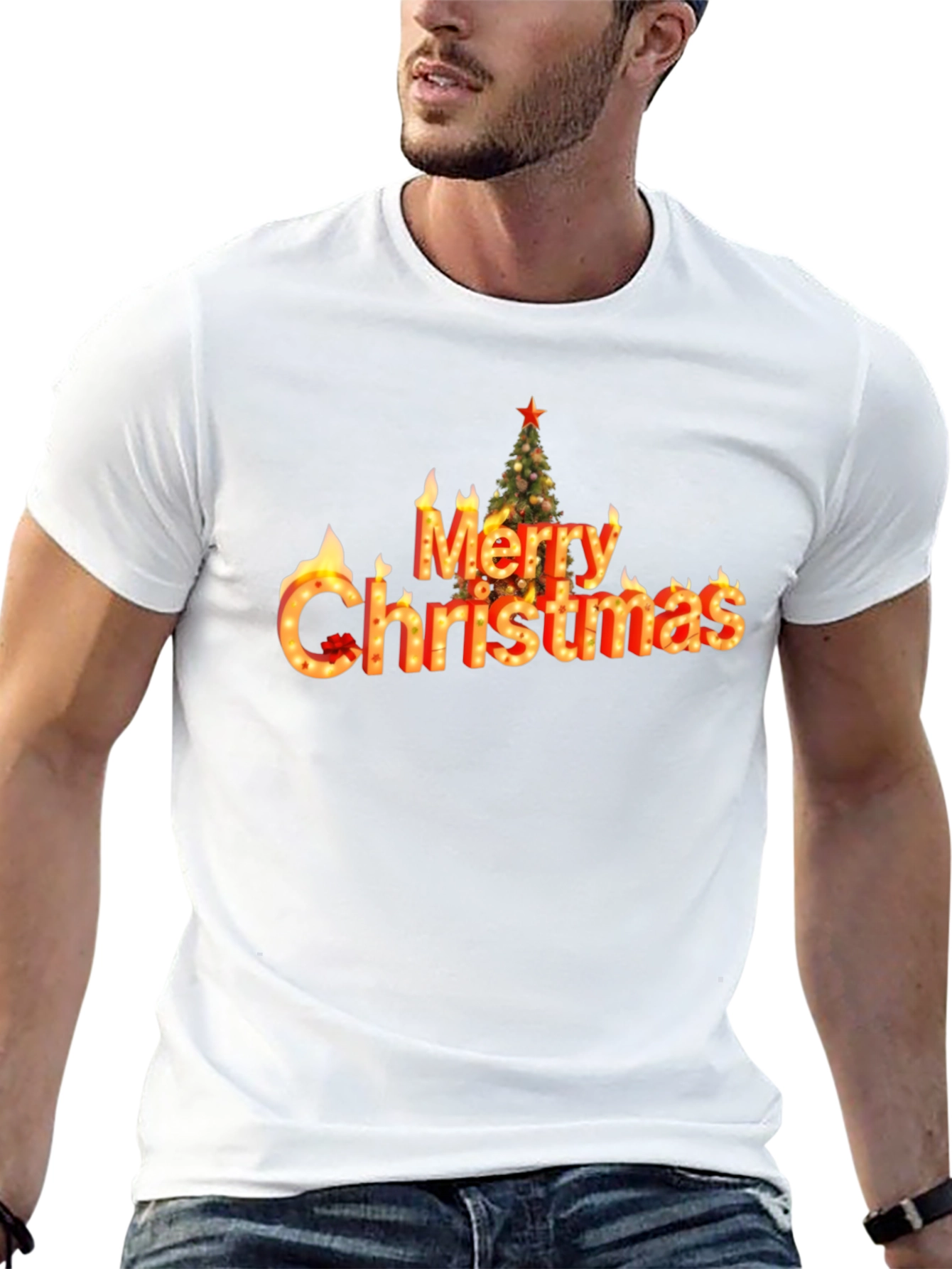 Merry Christmas Flame T-Shirt