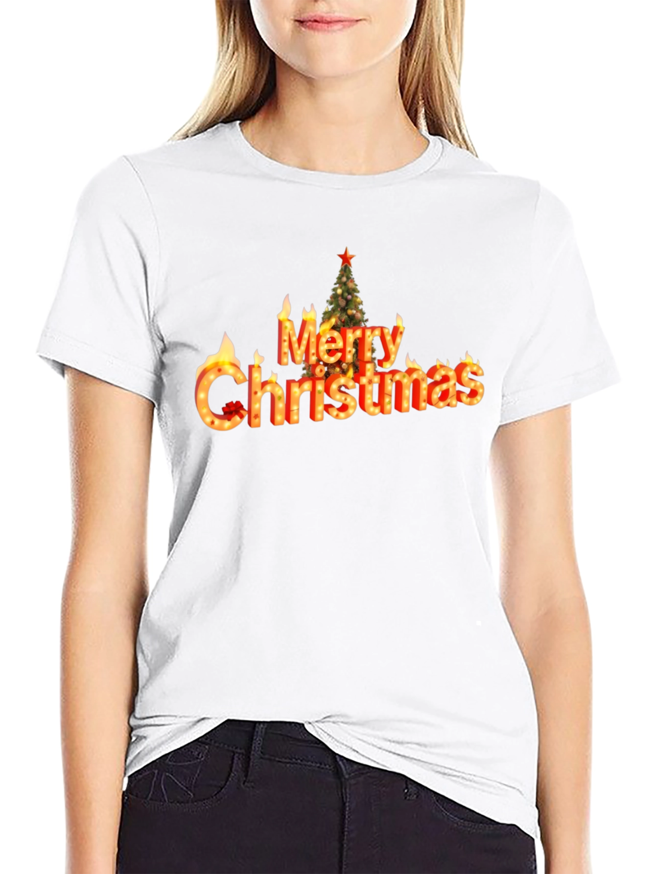 Merry Christmas Flame T-Shirt