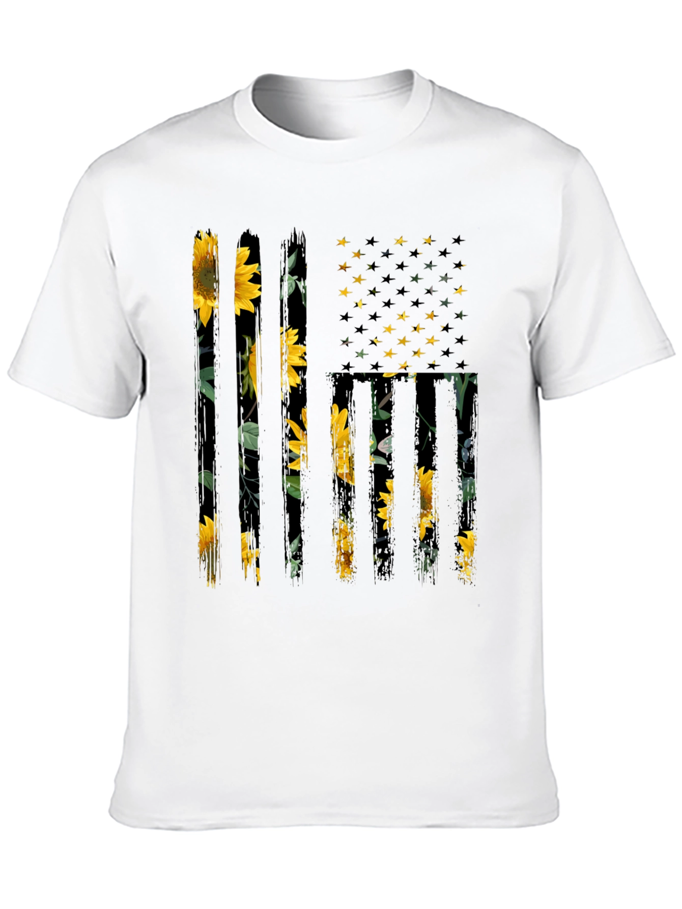 Sunflower American Flag Graphic Tee