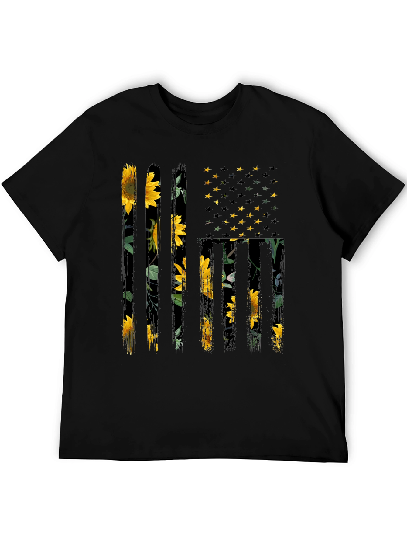 Sunflower American Flag Graphic Tee