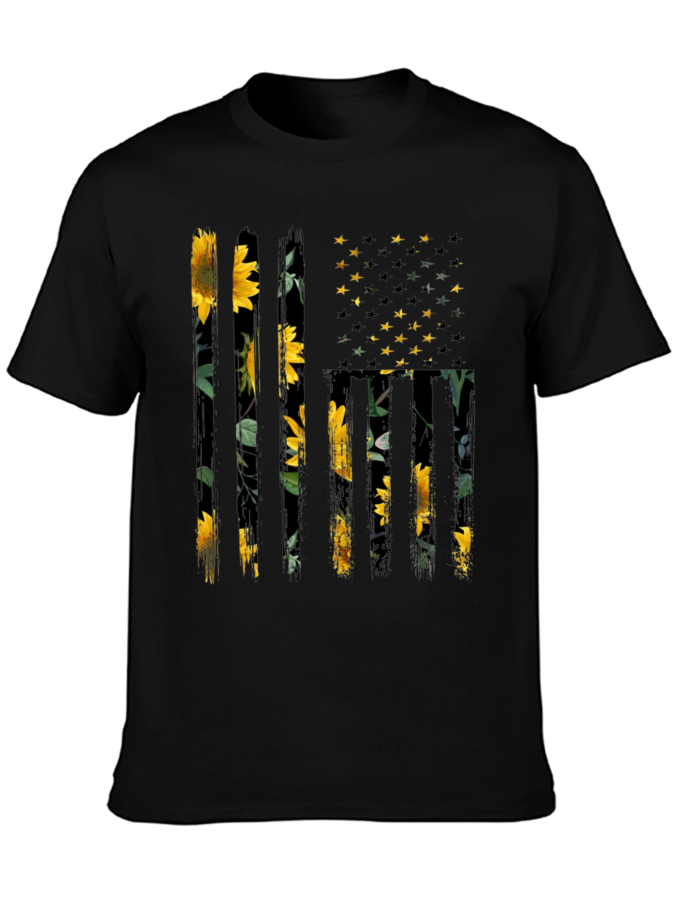 Sunflower American Flag Graphic Tee