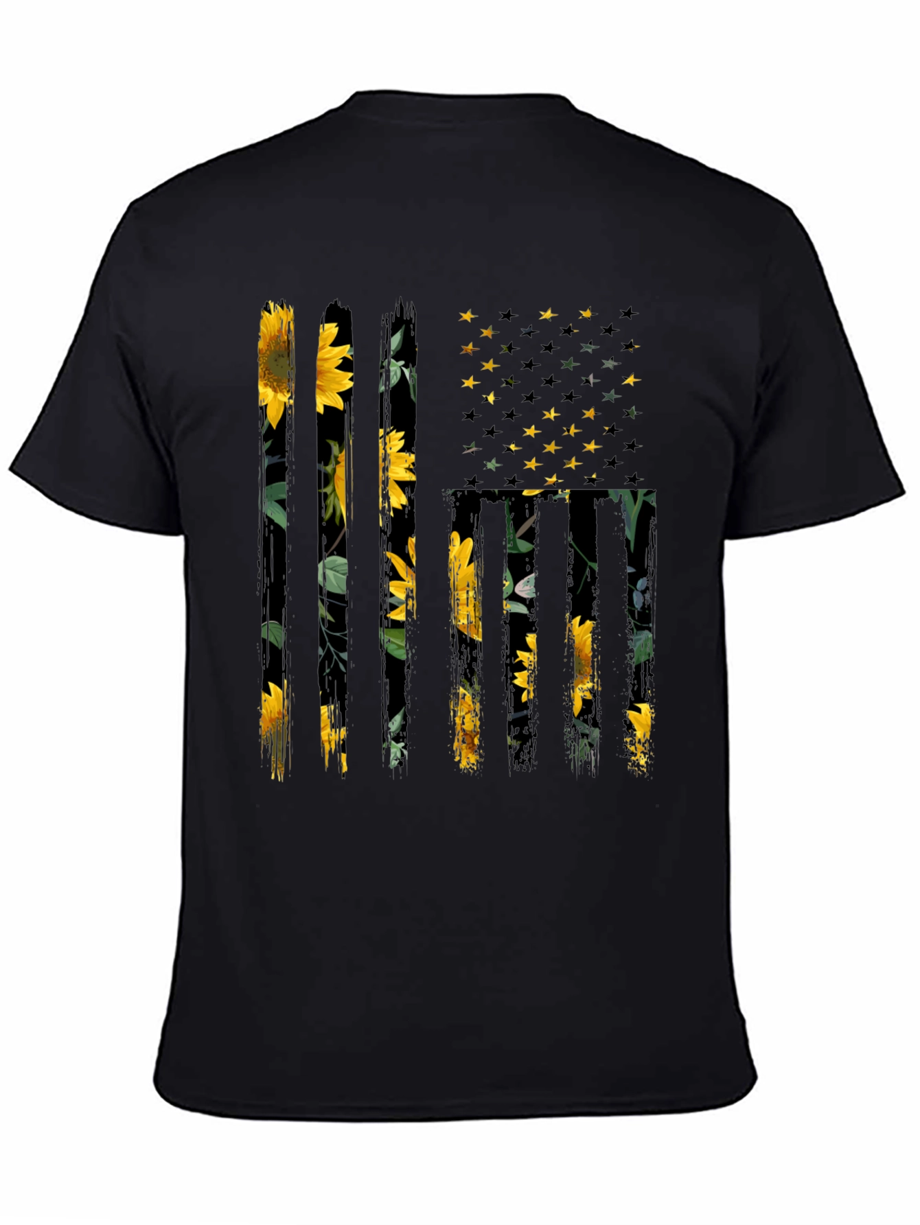 Sunflower American Flag Graphic Tee