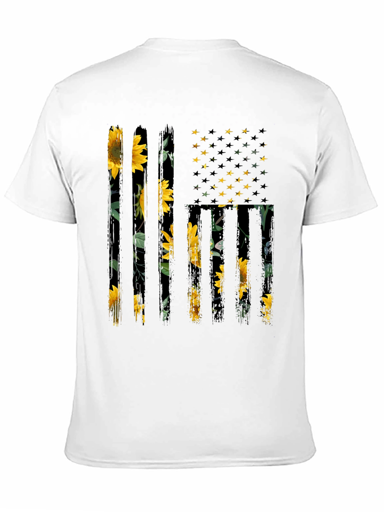 Sunflower American Flag Graphic Tee