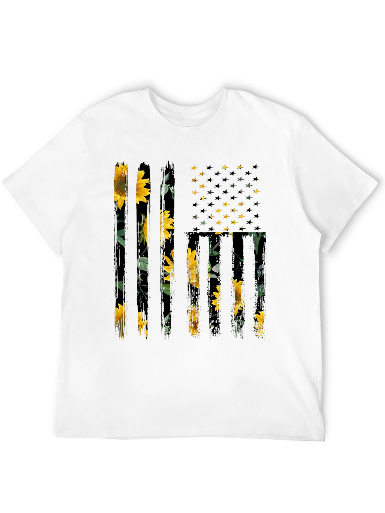 Sunflower American Flag Graphic Tee