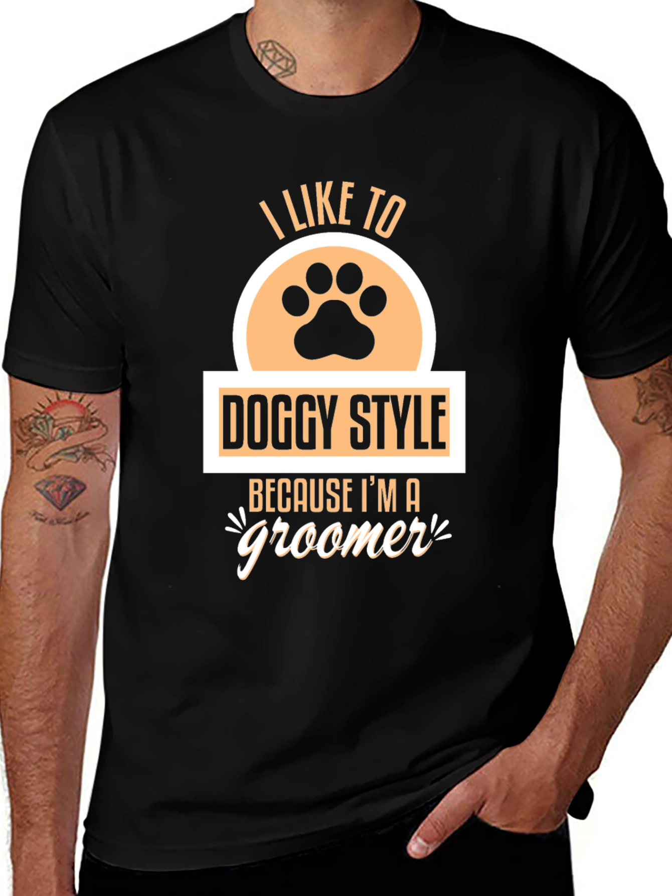 Doggy Style Groomer Black T-Shirt