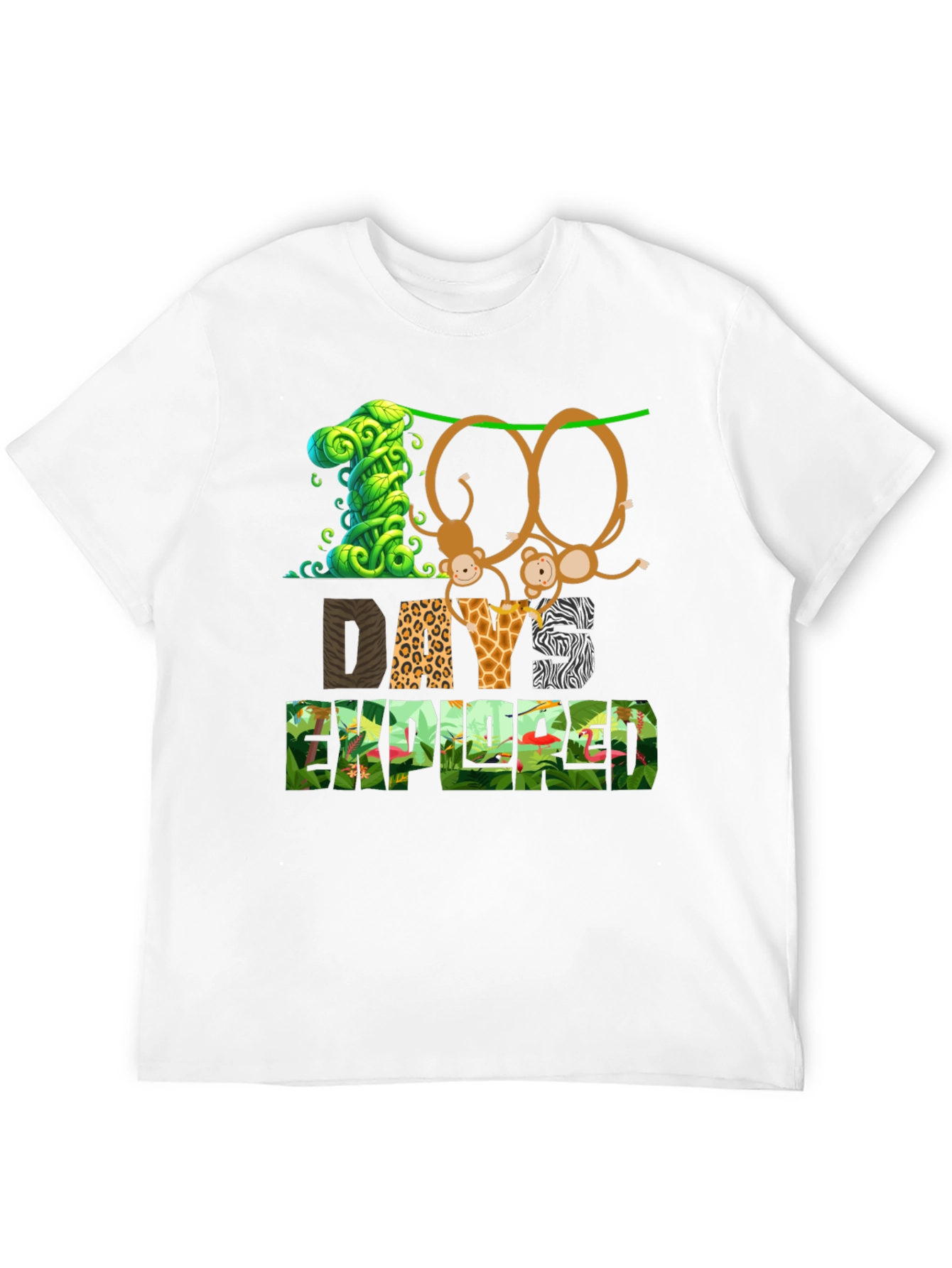 100 Days Wilder T-Shirt - Jungle Animal Design