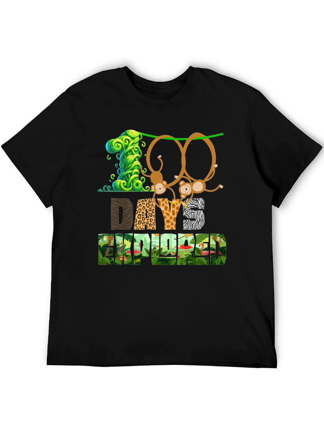 100 Days Wilder T-Shirt - Jungle Animal Design