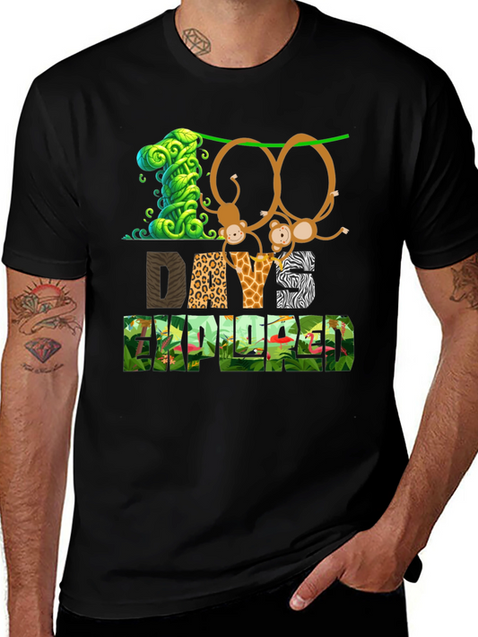100 Days Wilder T-Shirt - Jungle Animal Design