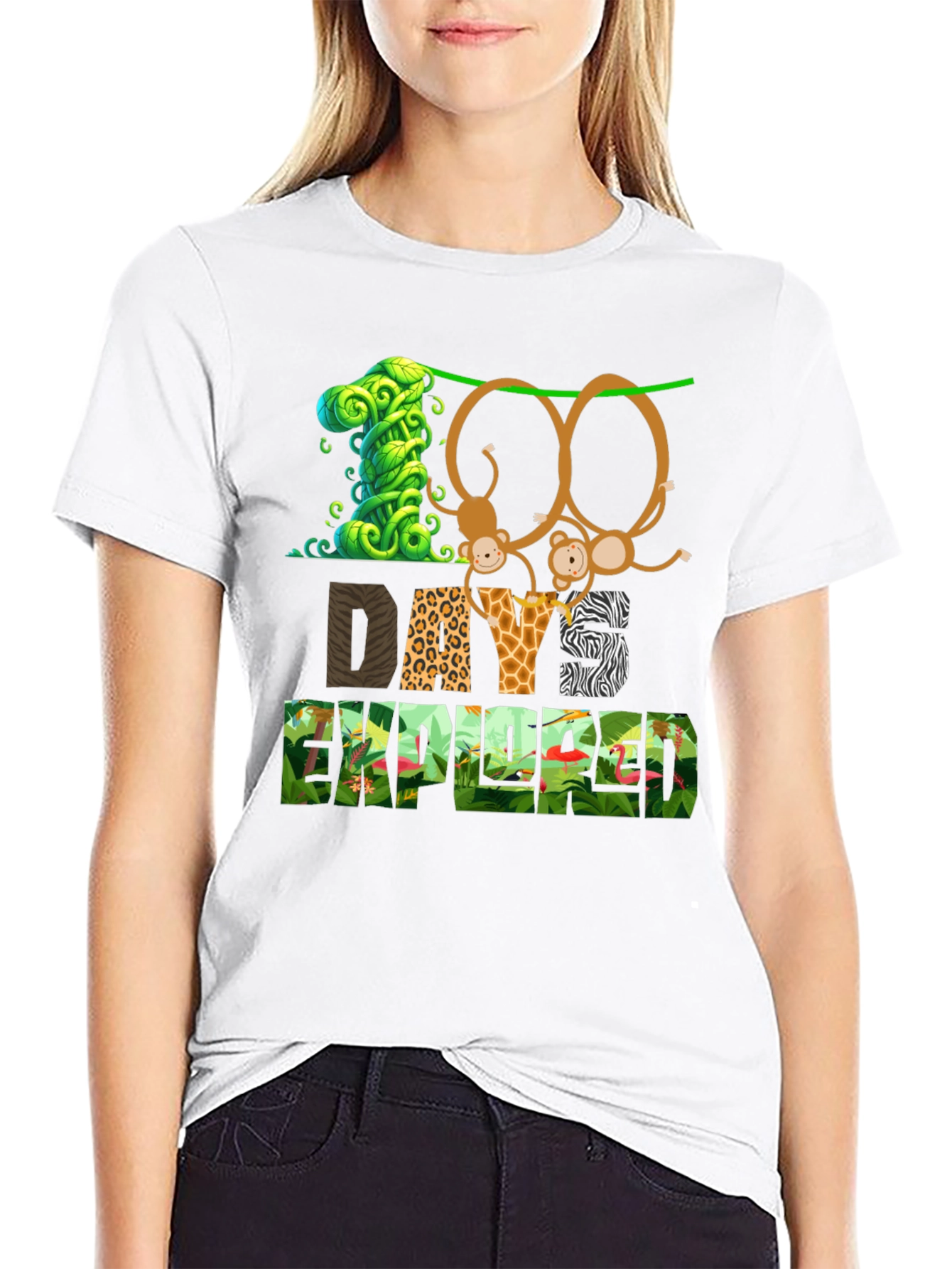 100 Days Wilder T-Shirt - Jungle Animal Design