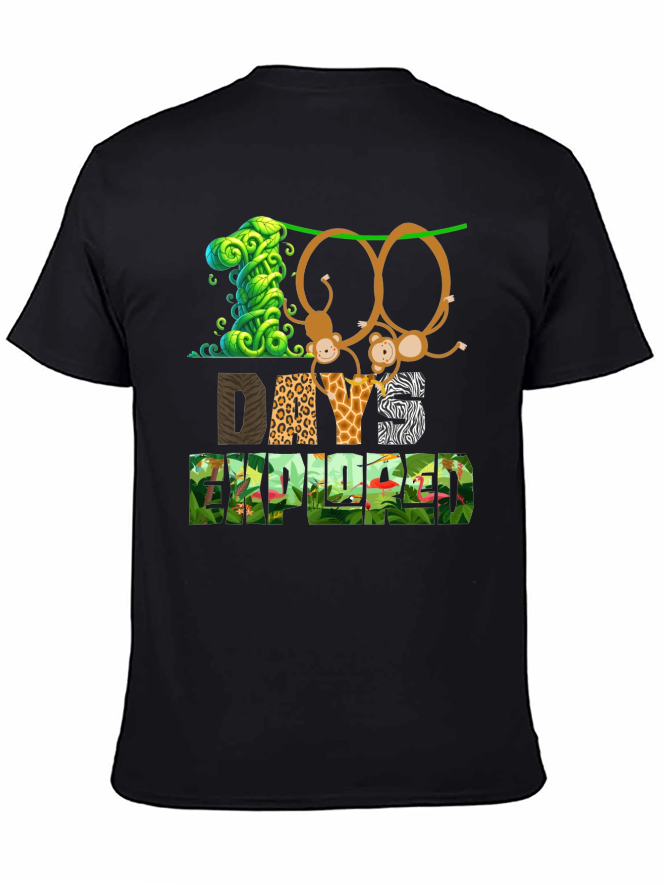 100 Days Wilder T-Shirt - Jungle Animal Design