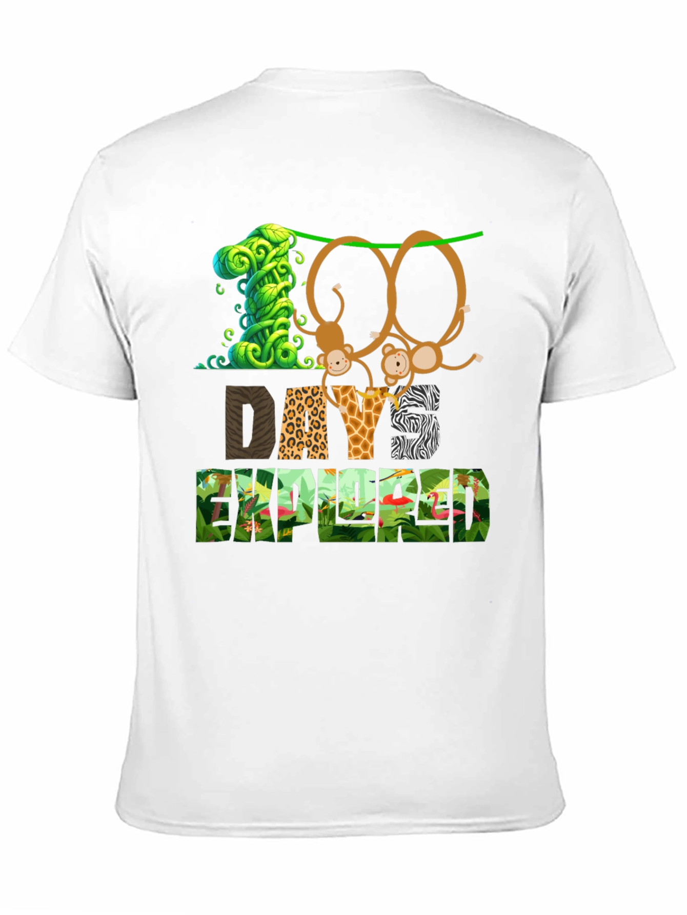 100 Days Wilder T-Shirt - Jungle Animal Design