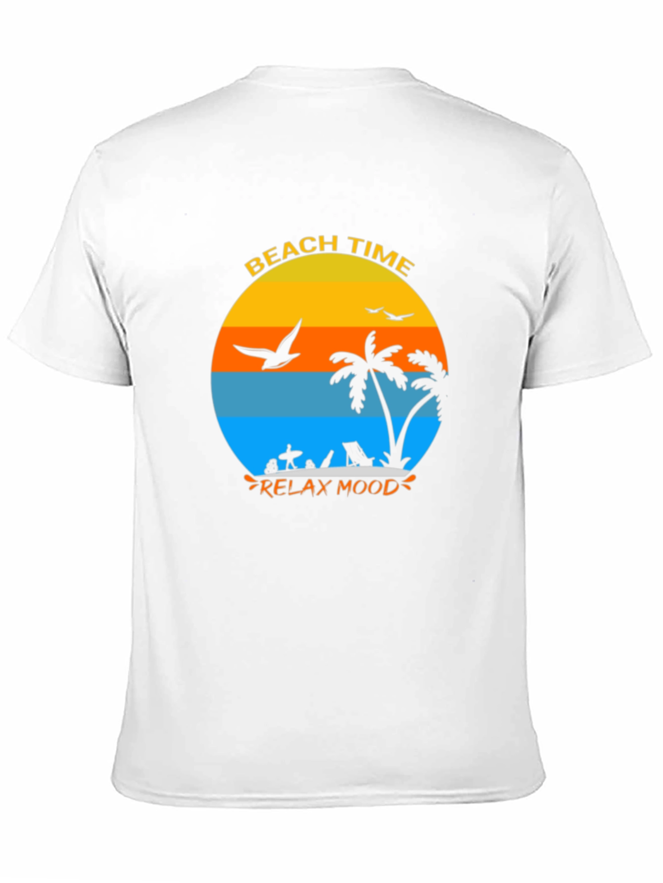 Beach Time Relax Mood Black T-Shirt