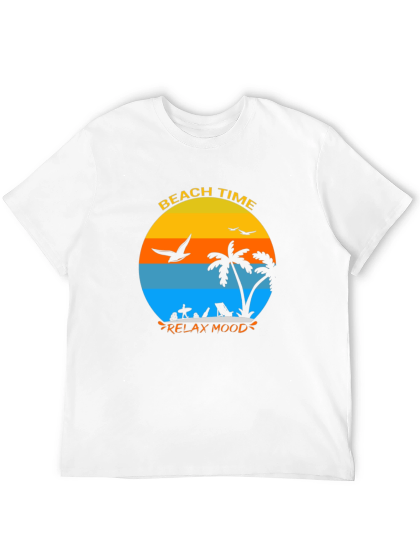 Beach Time Relax Mood Black T-Shirt