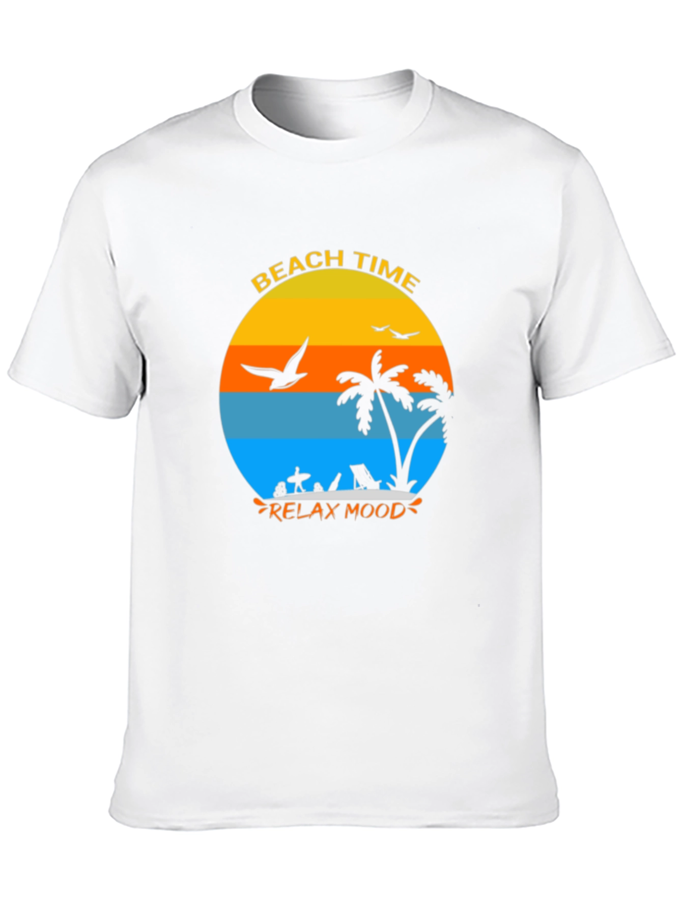Beach Time Relax Mood Black T-Shirt
