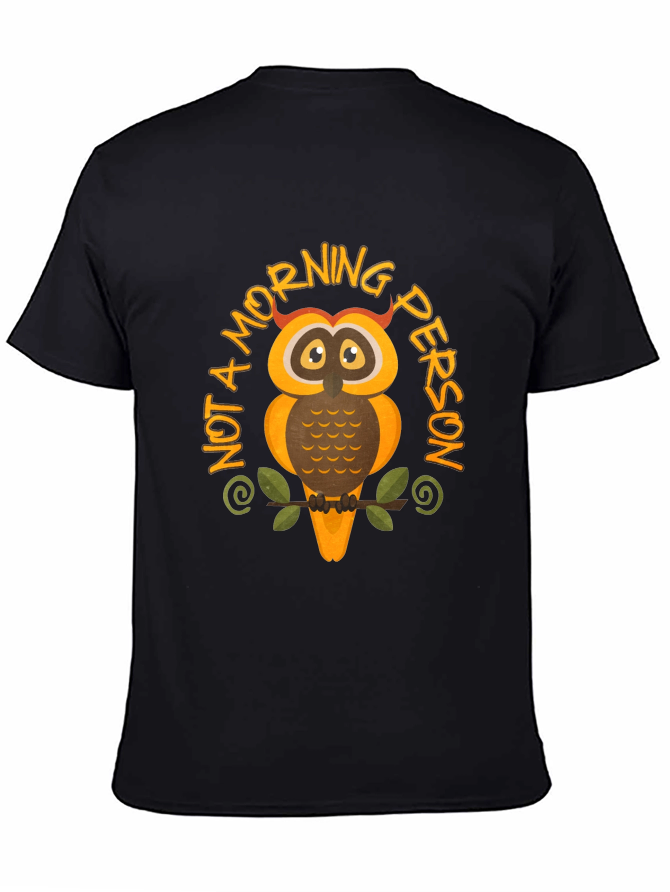 Not a Morning Person Owl Graphic T-Shirt