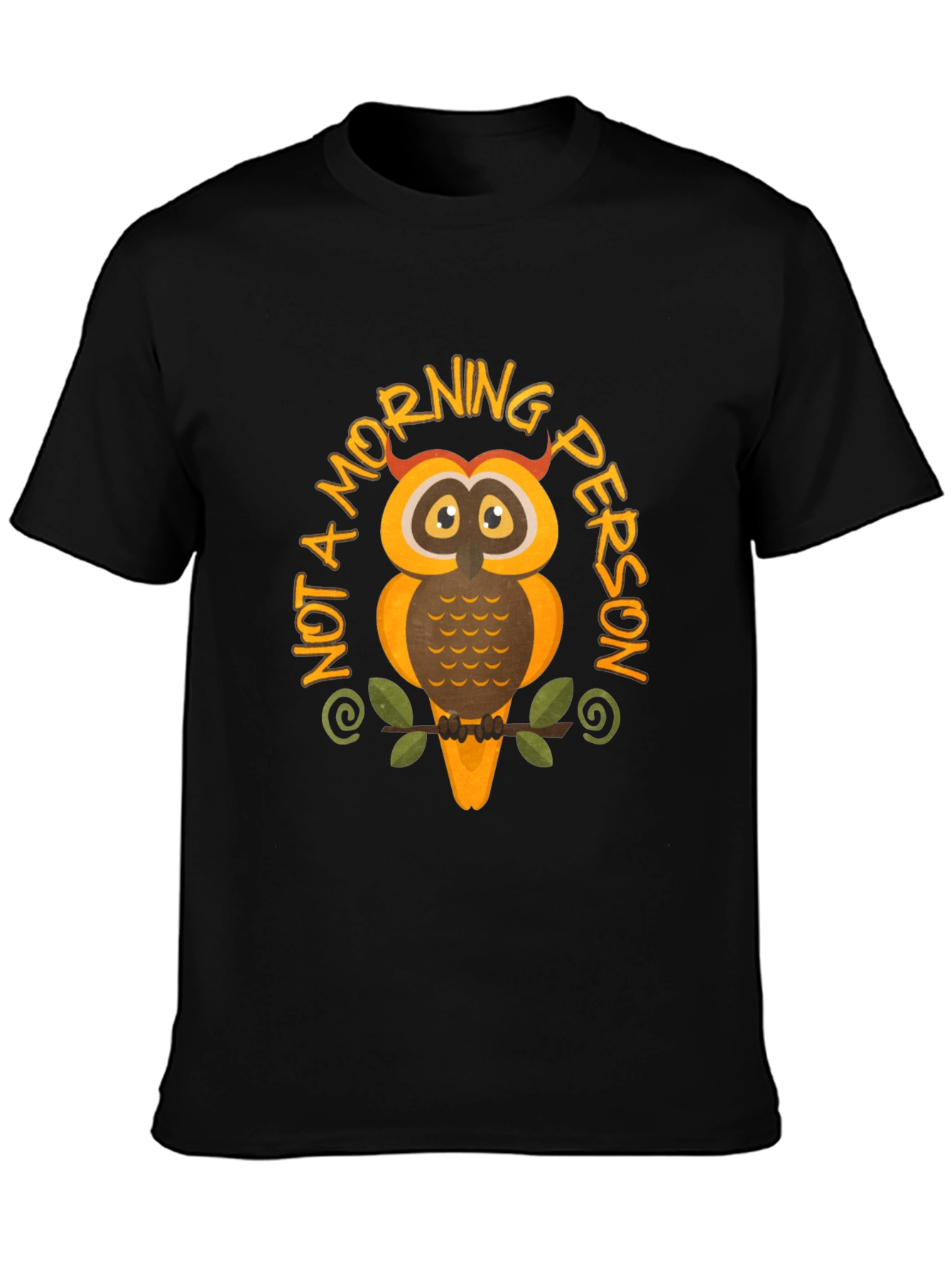 Not a Morning Person Owl Graphic T-Shirt