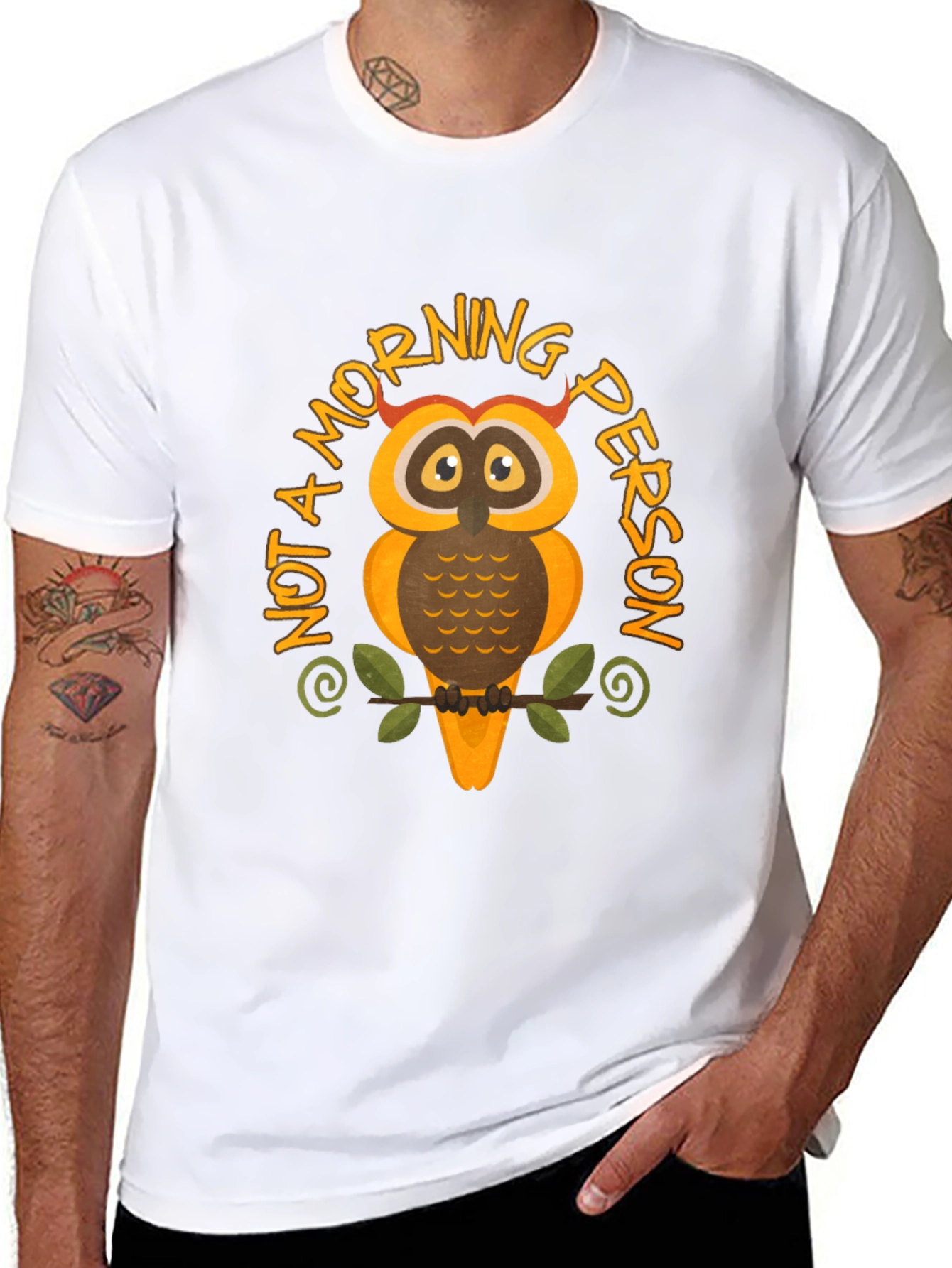 Not a Morning Person Owl Graphic T-Shirt
