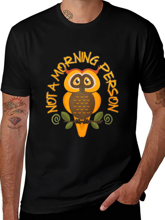 Not a Morning Person Owl Graphic T-Shirt