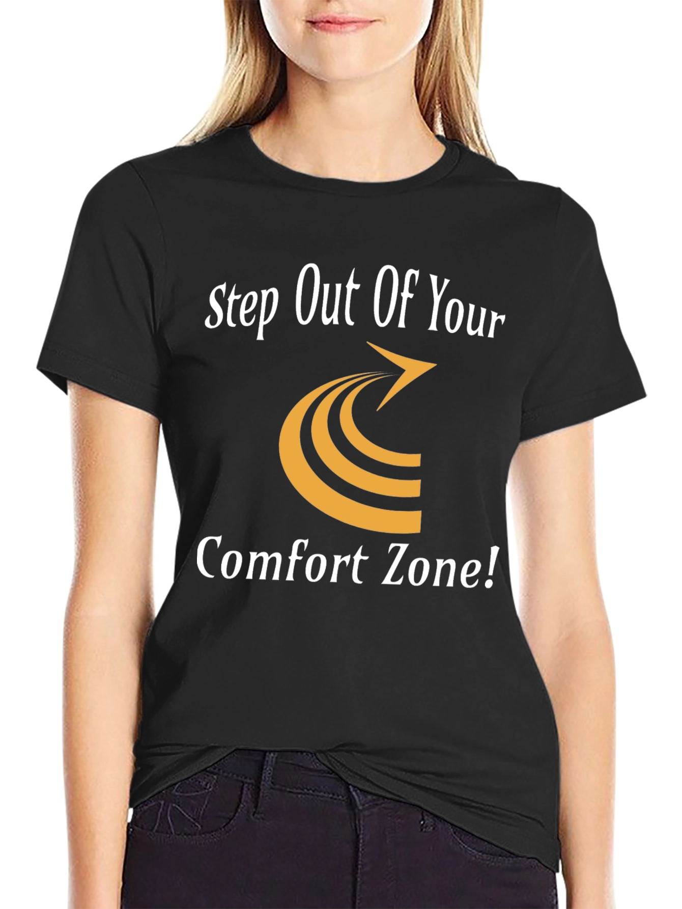 Step Out Comfort Zone Graphic Tee - Motivational
