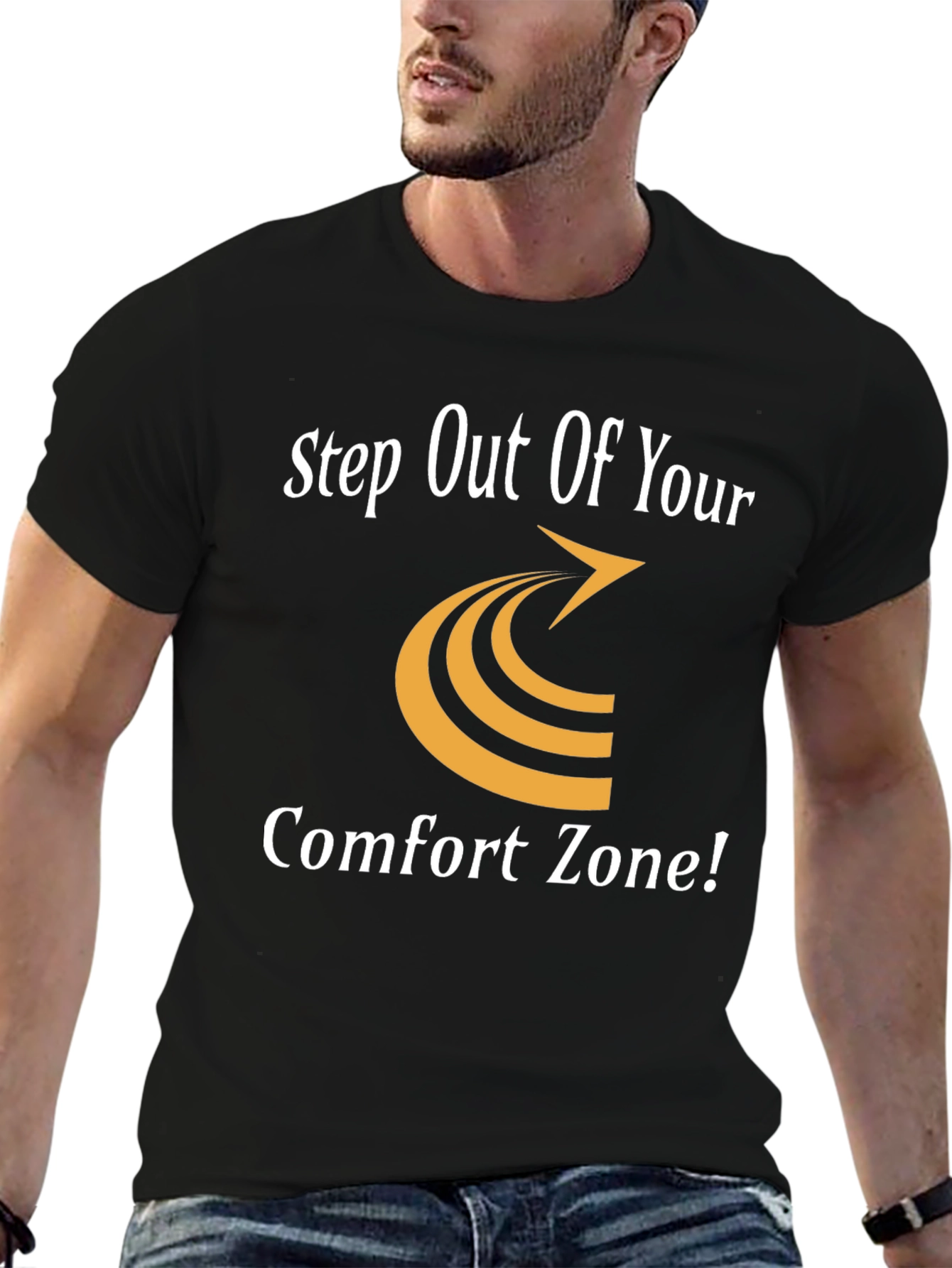 Step Out Comfort Zone Graphic Tee - Motivational