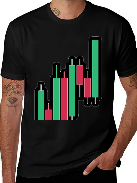 Stock Market Candlestick T-Shirt - Bullish Trader Tee
