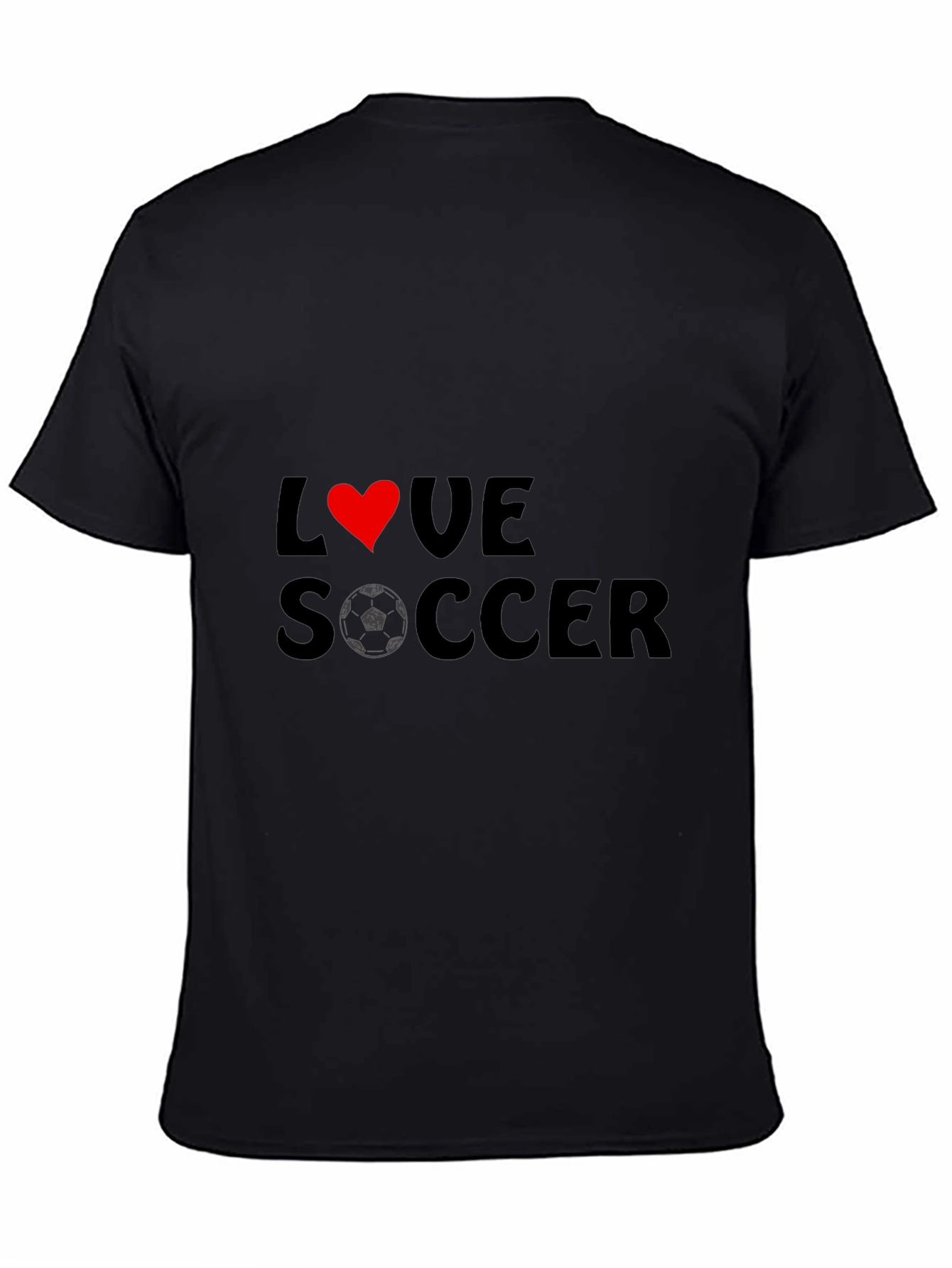 Love Soccer T-Shirt - Black Graphic Tee