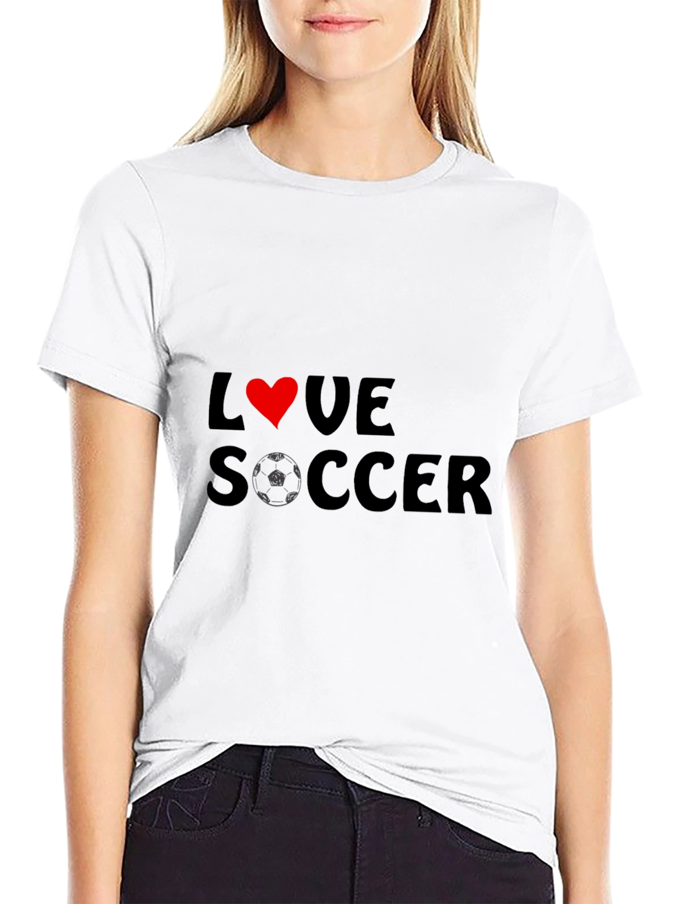 Love Soccer T-Shirt - Black Graphic Tee