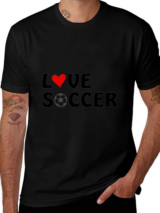 Love Soccer T-Shirt - Black Graphic Tee