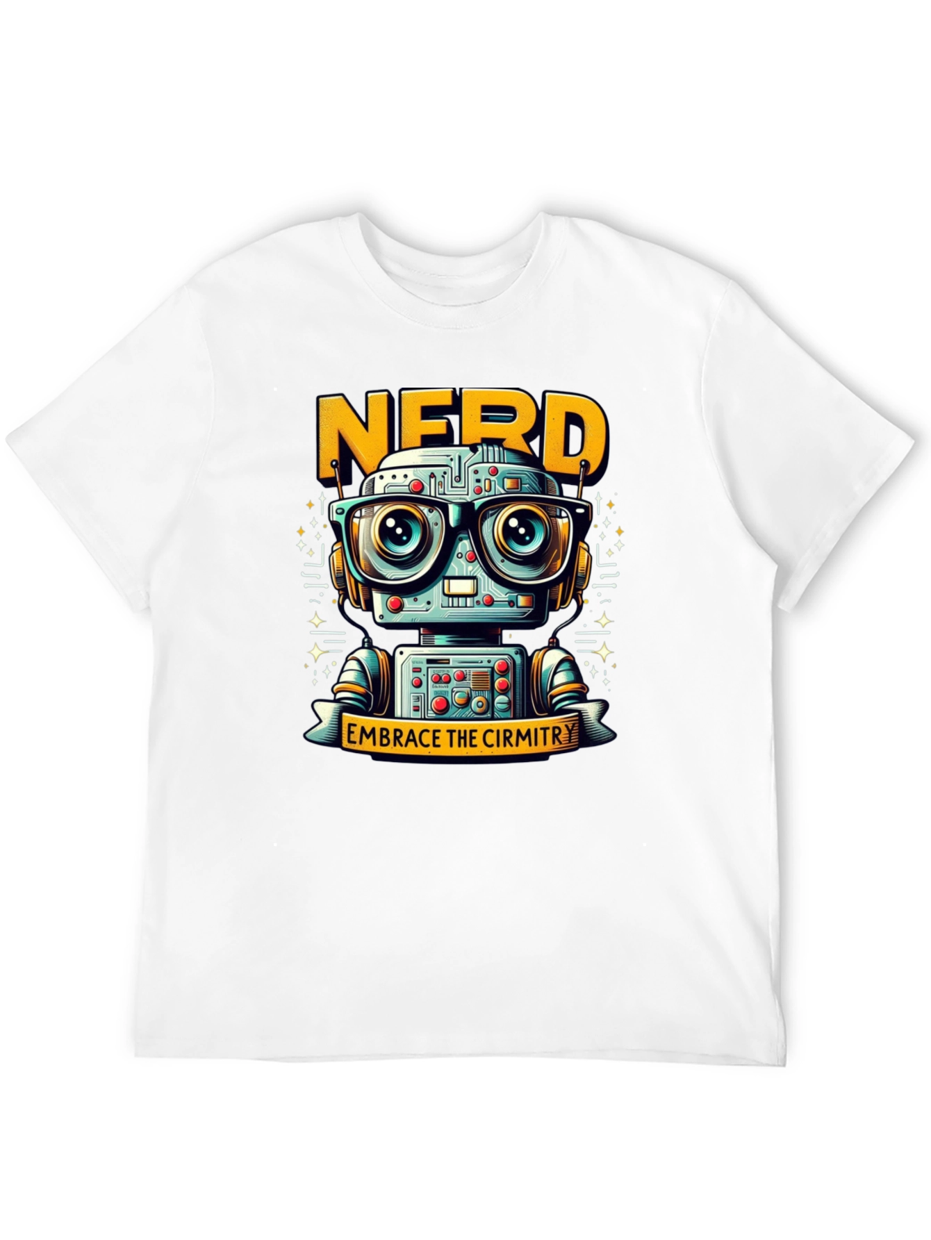 Nerd Robot Black T-Shirt