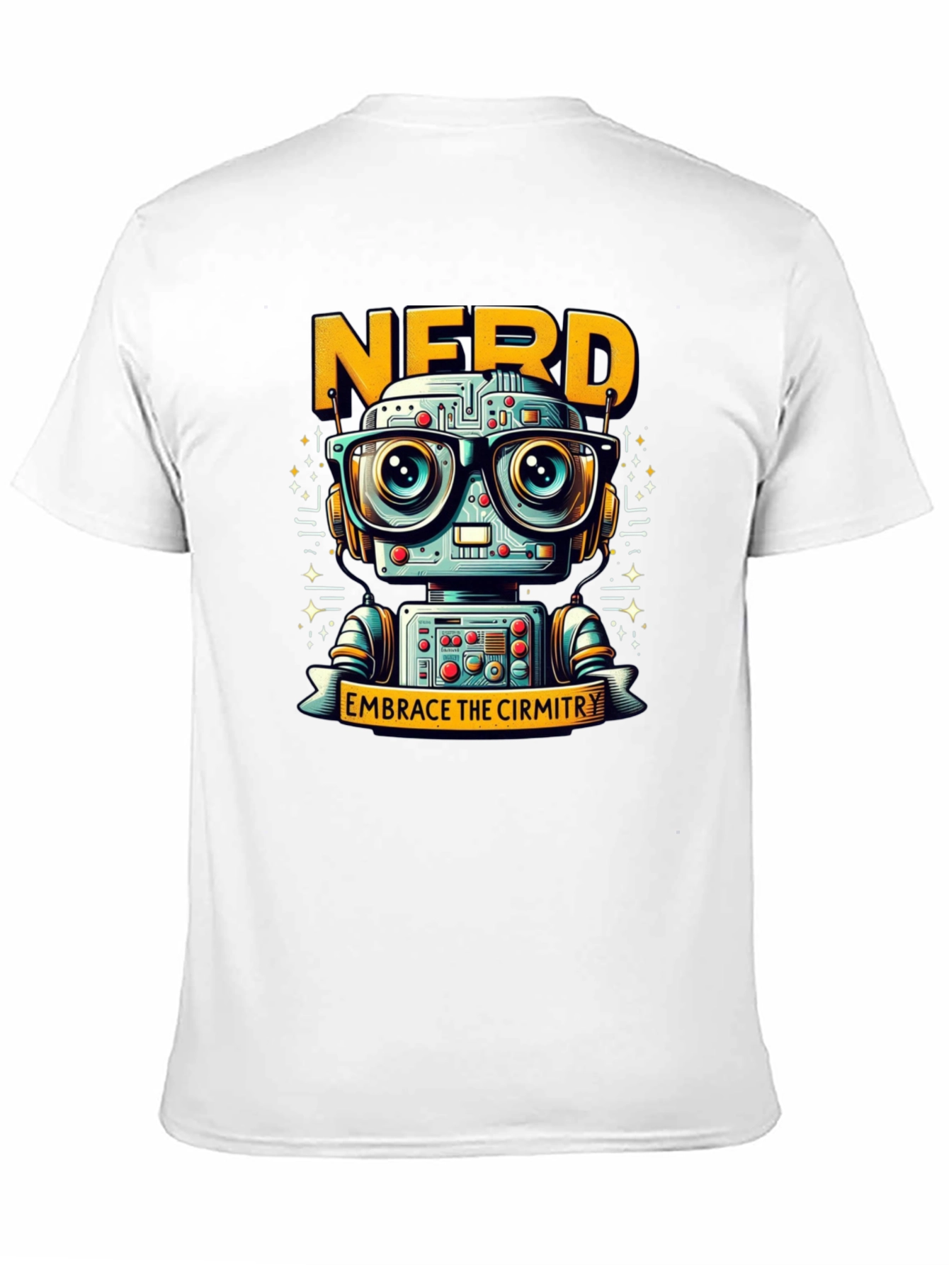 Nerd Robot Black T-Shirt