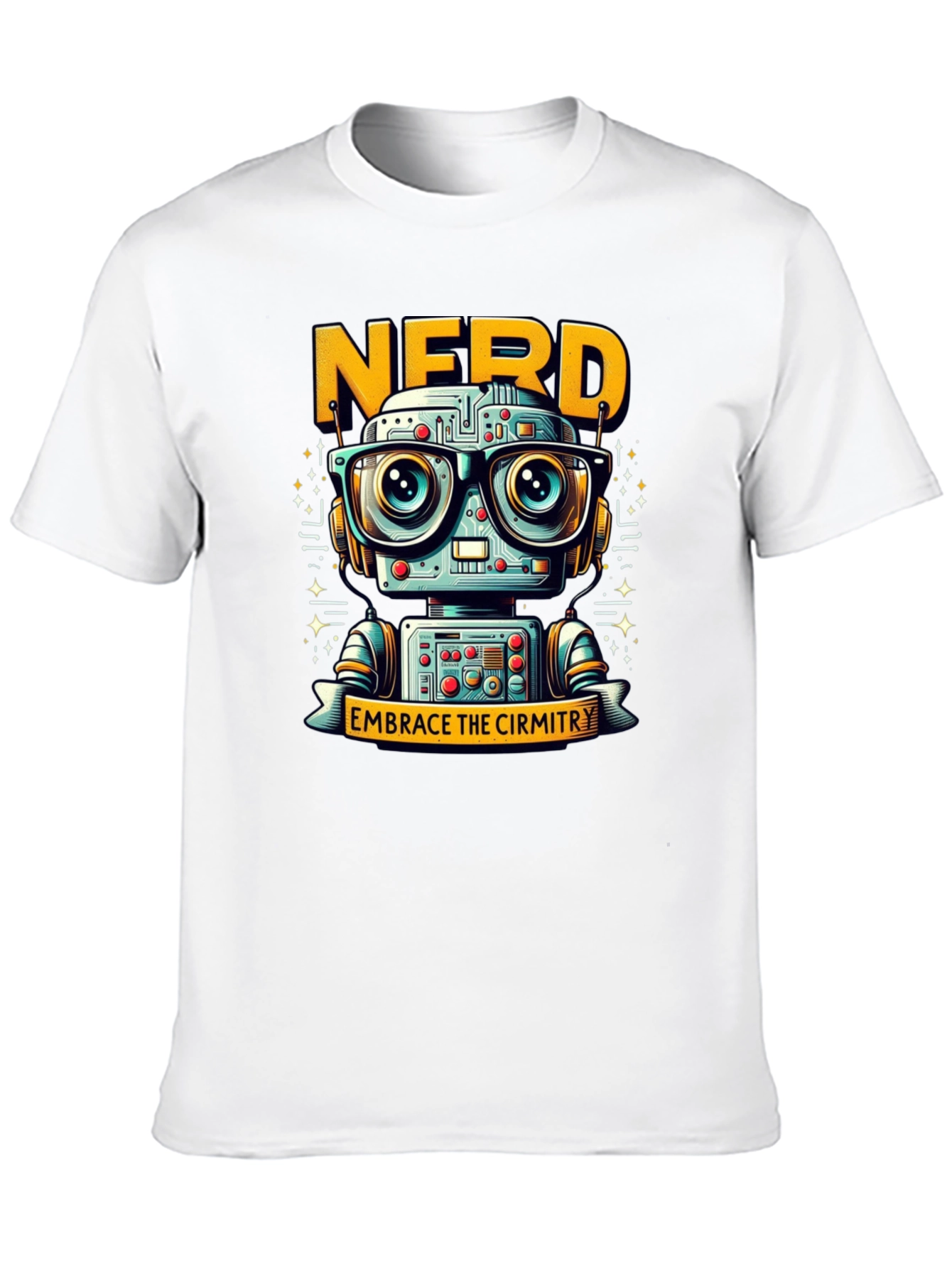 Nerd Robot Black T-Shirt