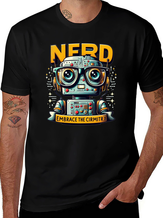 Nerd Robot Black T-Shirt